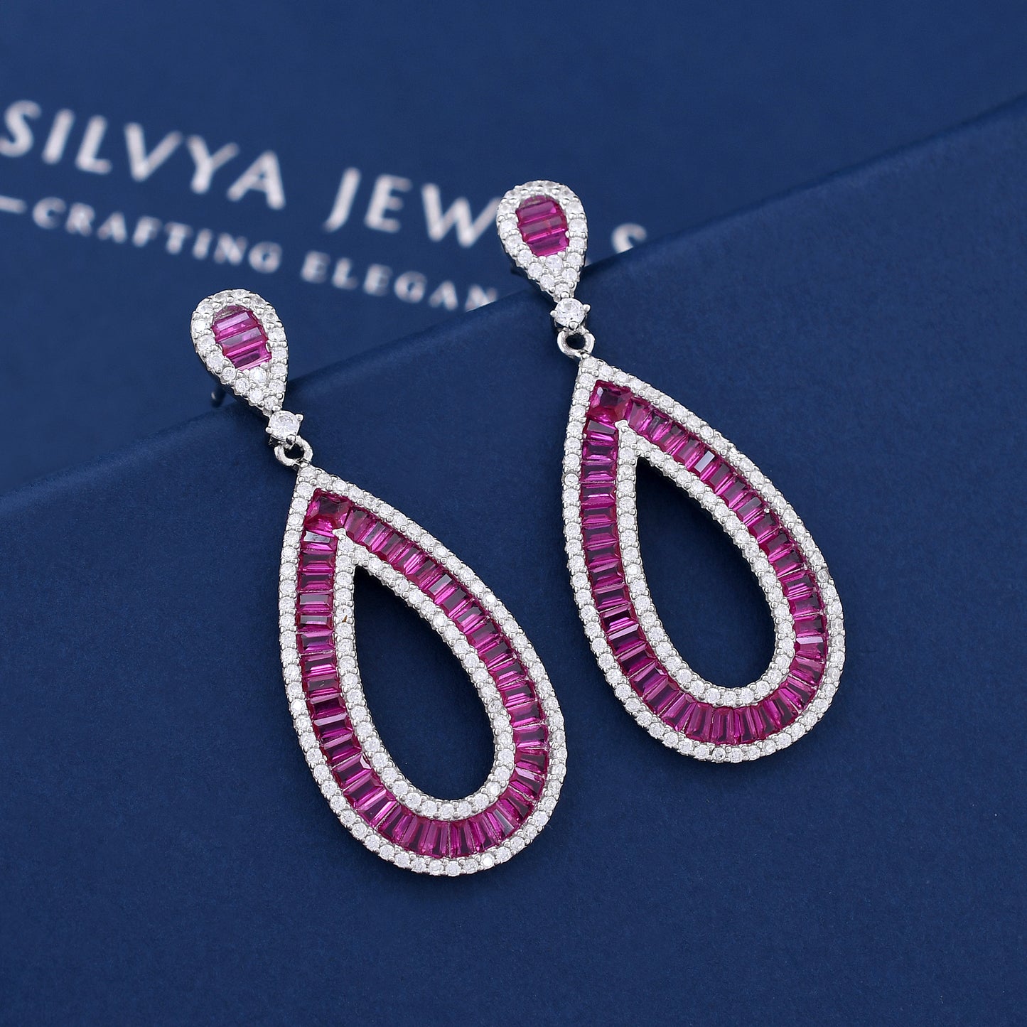 Color Diamond 925 Sterling Silver Earring