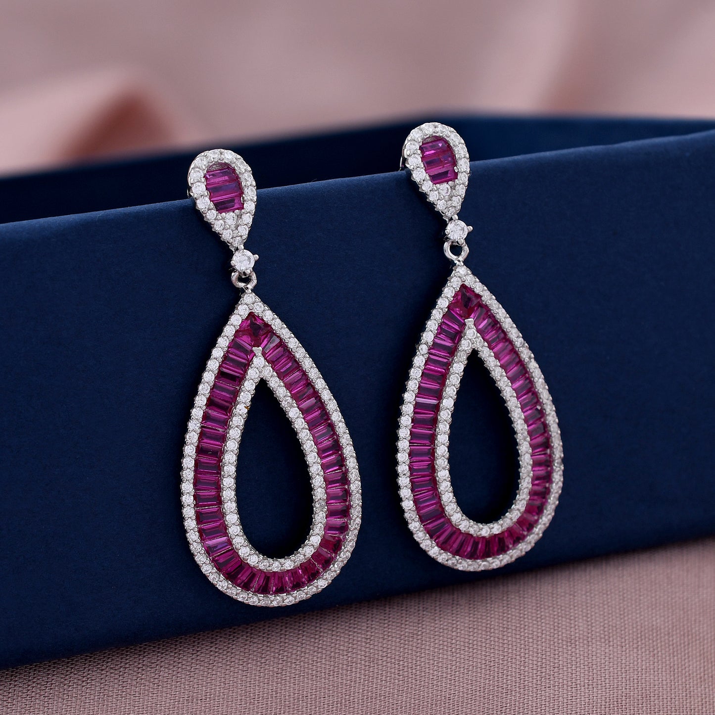 Color Diamond 925 Sterling Silver Earring