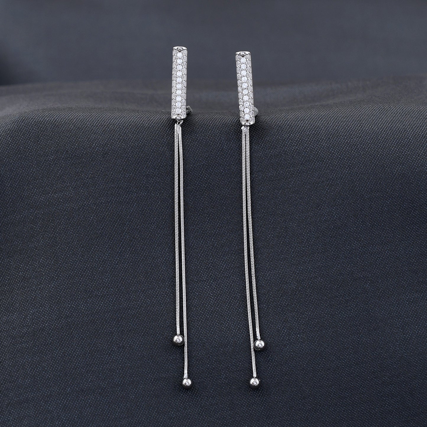 Stick Diamond 925 Sterling Silver Earring