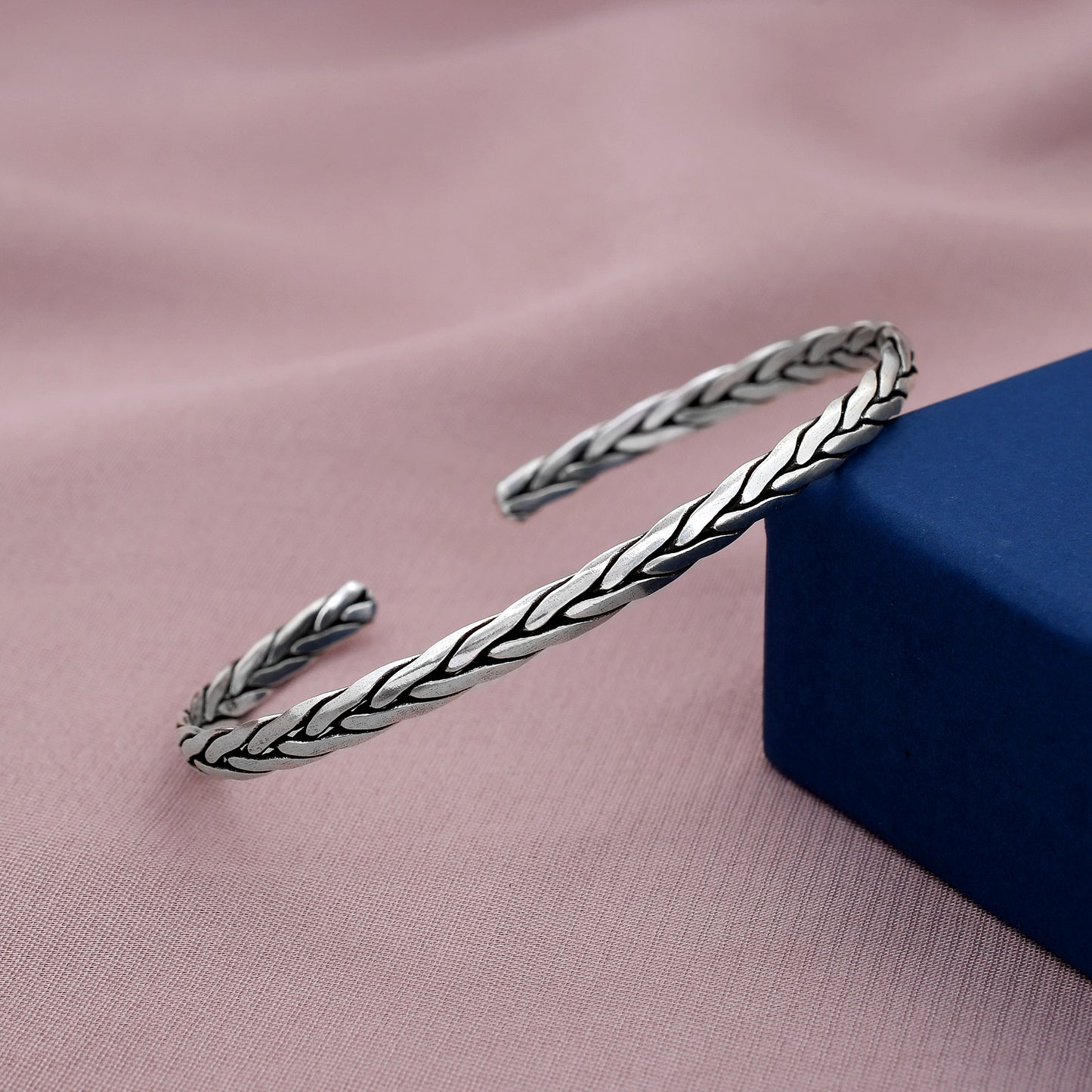 Braided Round 925 Sterling Silver Bracelet