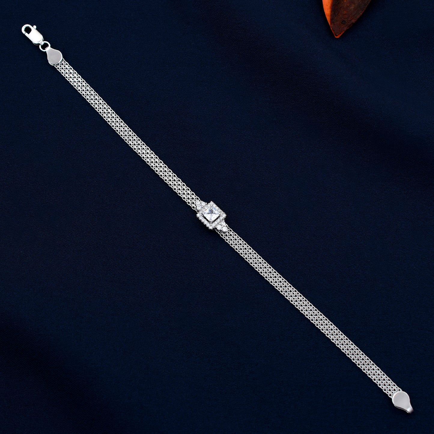 Cubic Zirconia 925 Sterling Silver Bracelet