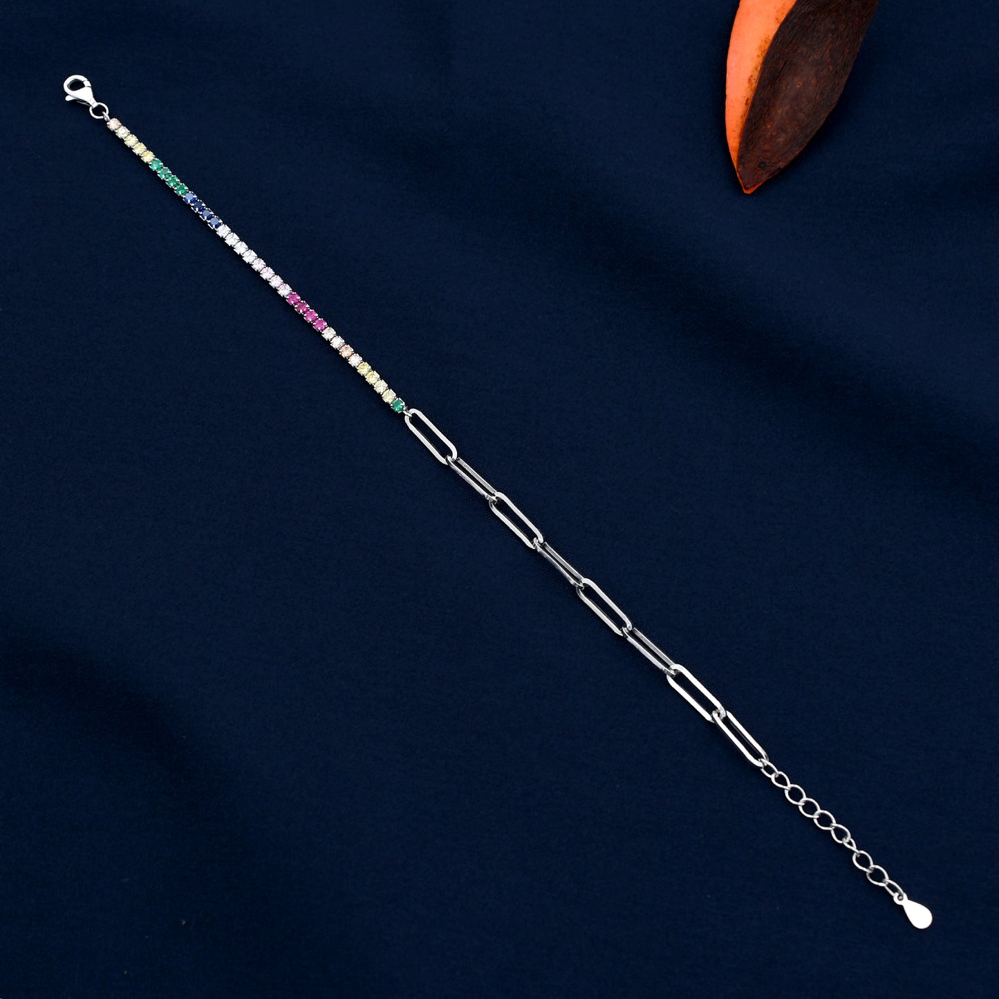 Multi Shine Zircon 925 Sterling Silver Bracelet