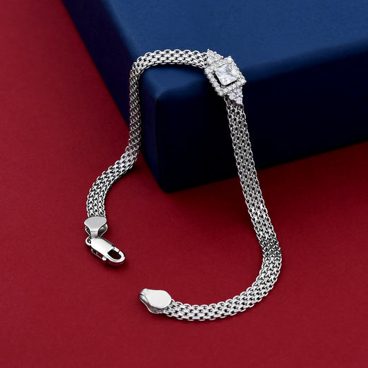Cubic Zirconia 925 Sterling Silver Bracelet