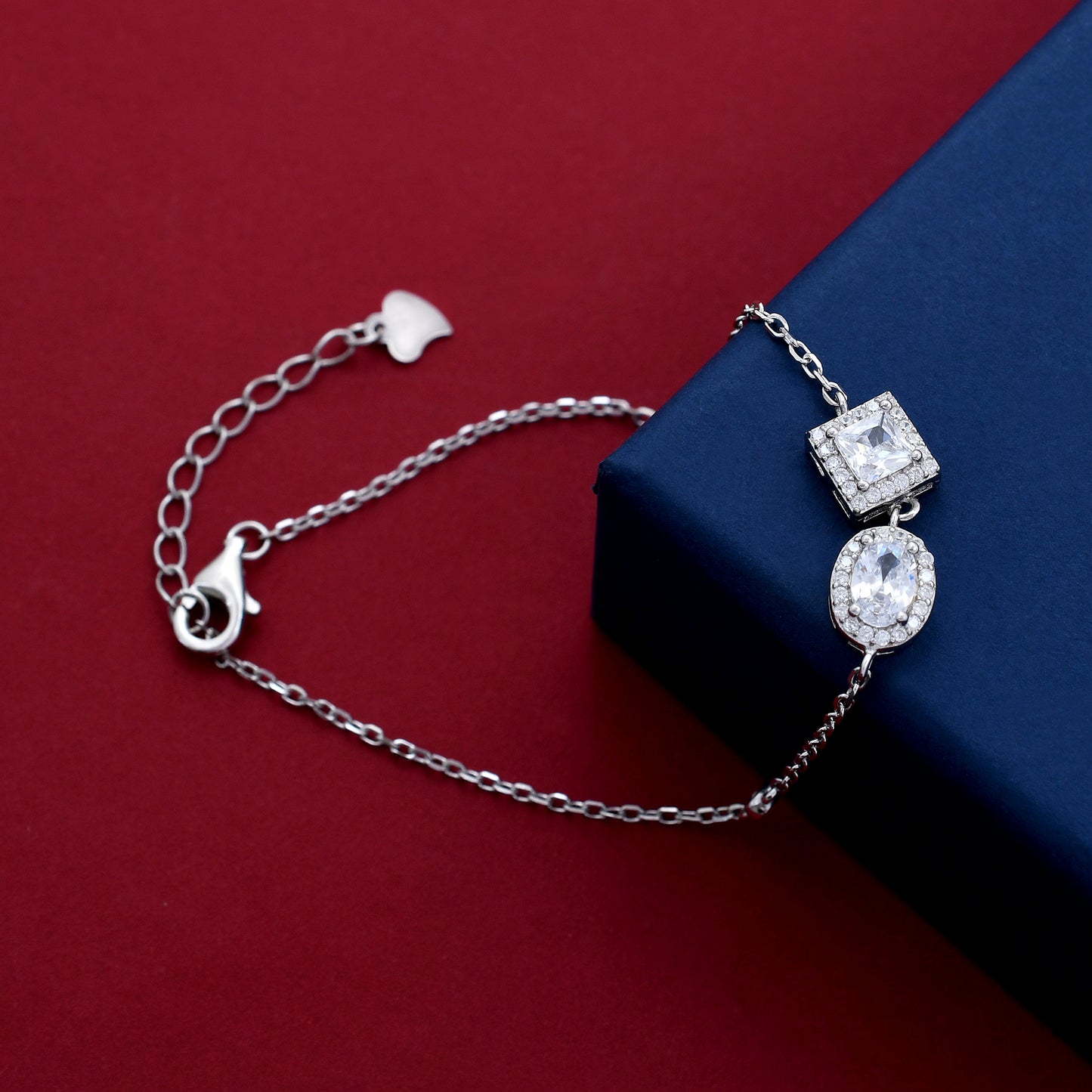 Crystal Classic Design 925 Sterling Silver Bracelet
