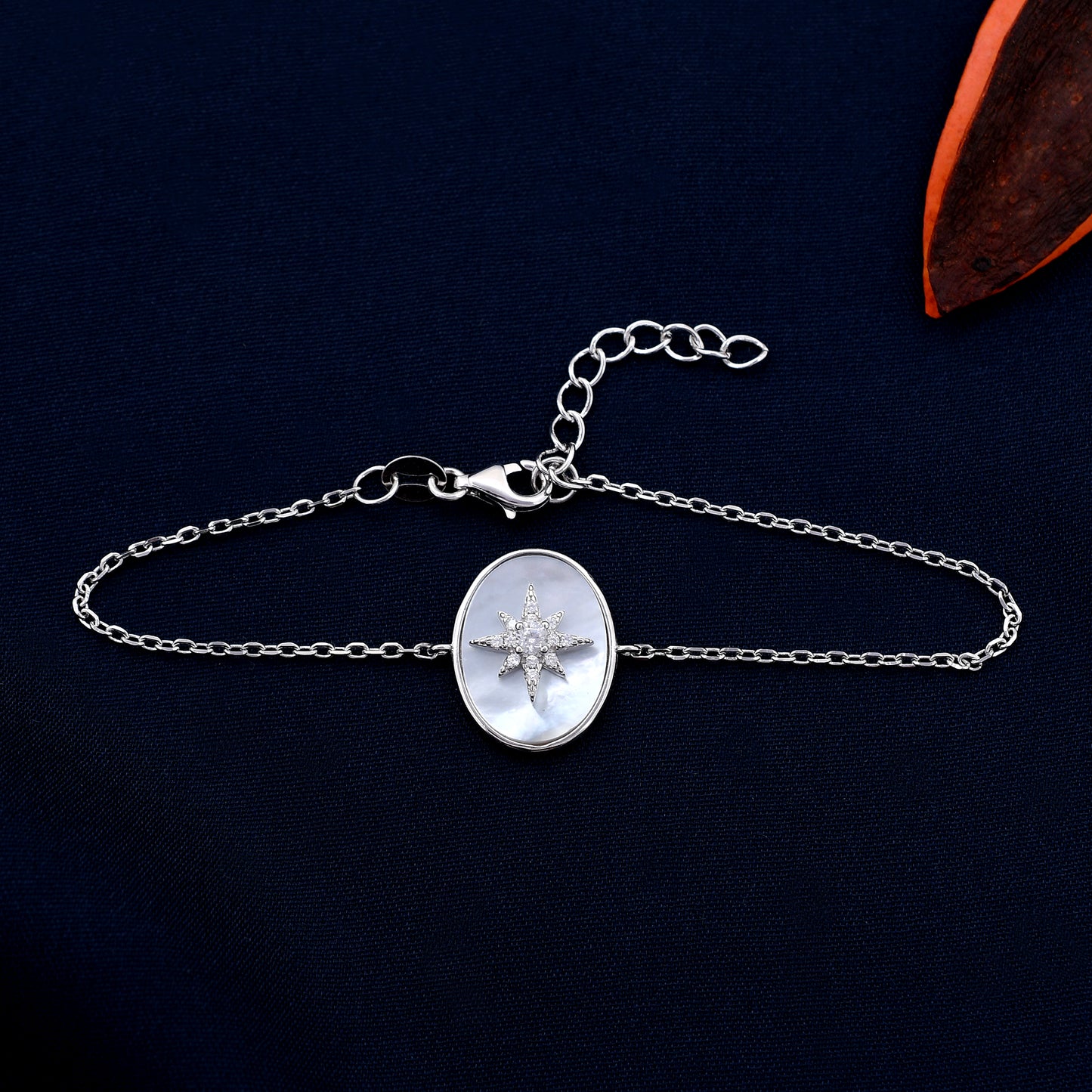 Oval Shape 925 Sterling Silver Bracelet