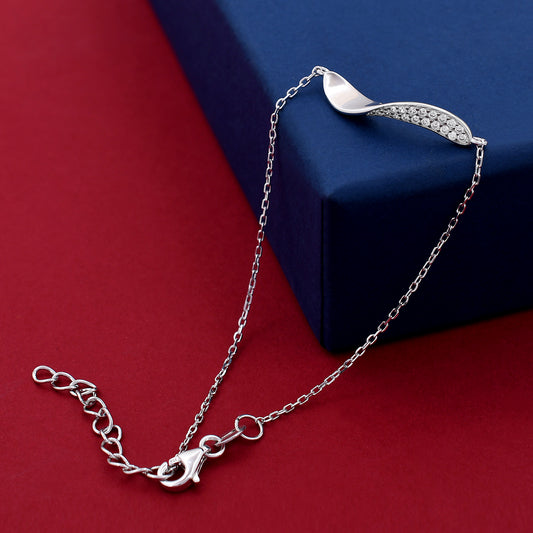 Cubic Zirconia 925 Sterling Silver Bracelet