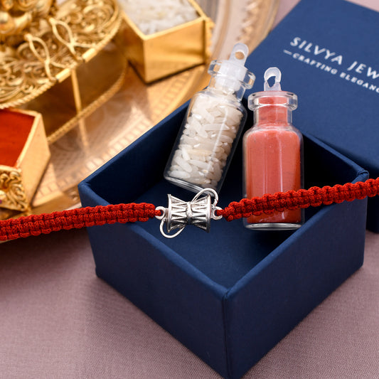 Shiv Damroo 925 Silver Rakhi