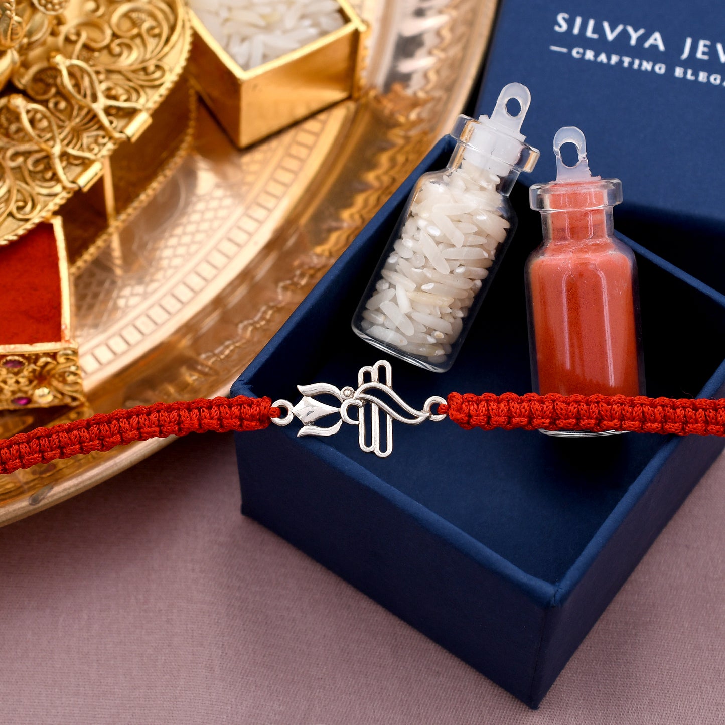 Shiv Trishul 925 Silver Rakhi