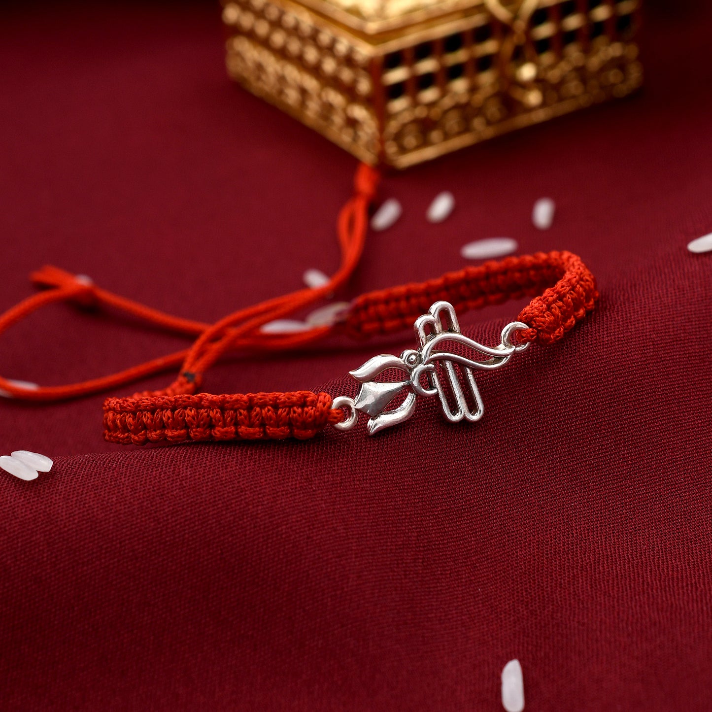 Shiv Trishul 925 Silver Rakhi