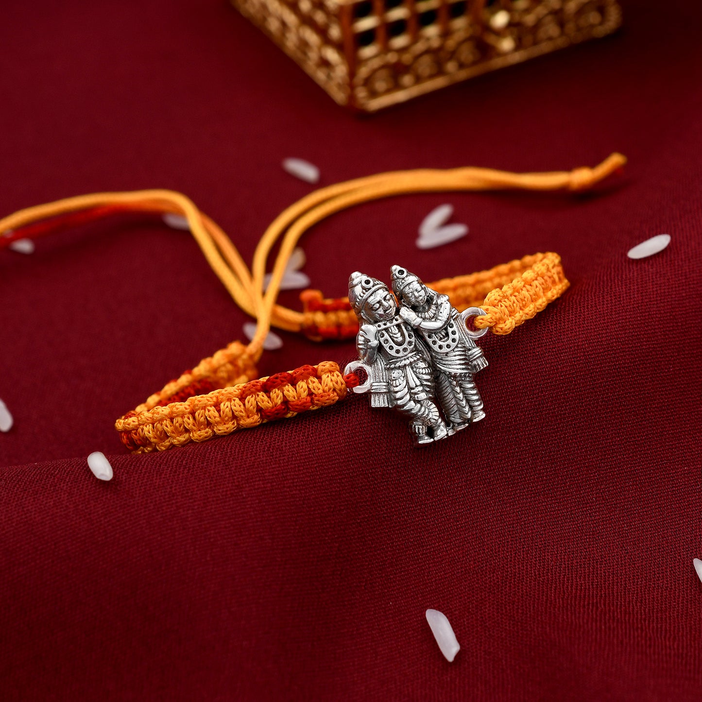 Radha Krishna 925 Silver Rakhi