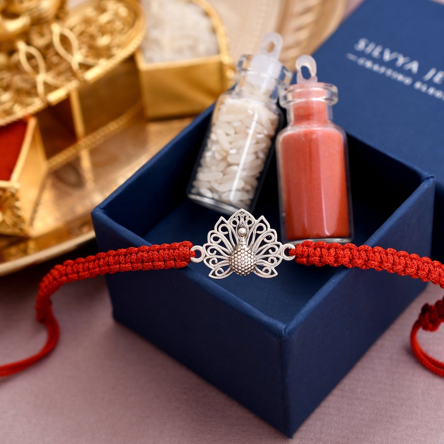 Mayur 925 Silver Rakhi
