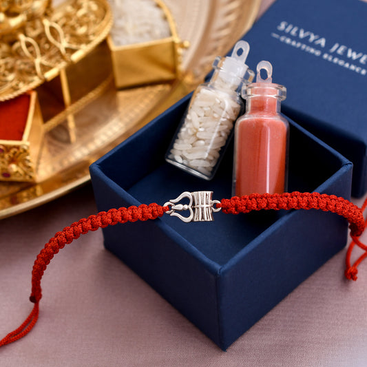 Lord Shiv 925 Silver Rakhi