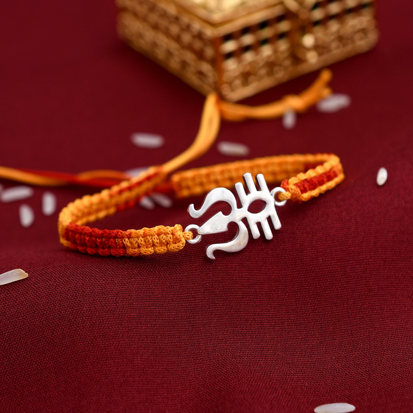 Shiva Trishul 925 Silver Rakhi