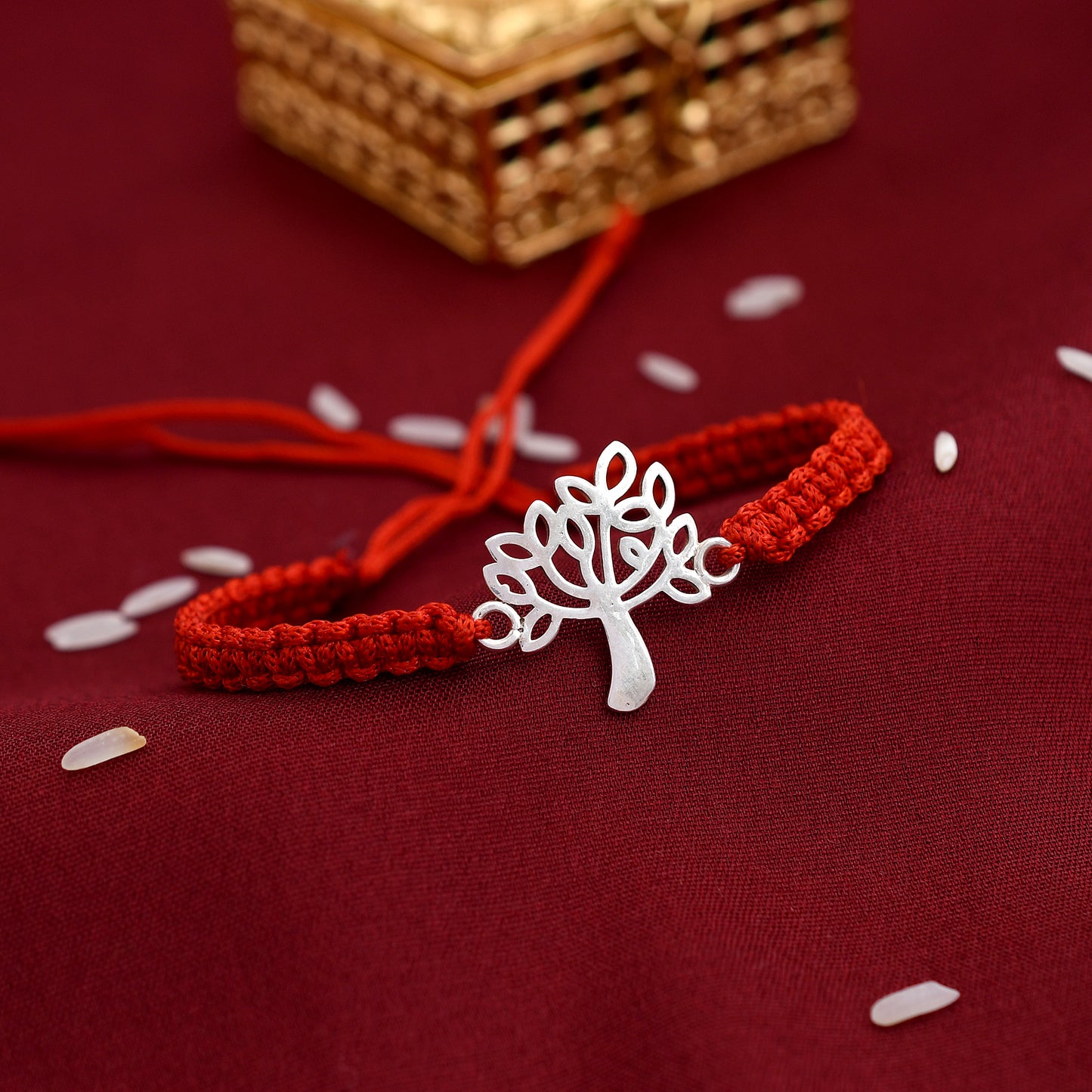 Tree Design 925 Silver Rakhi