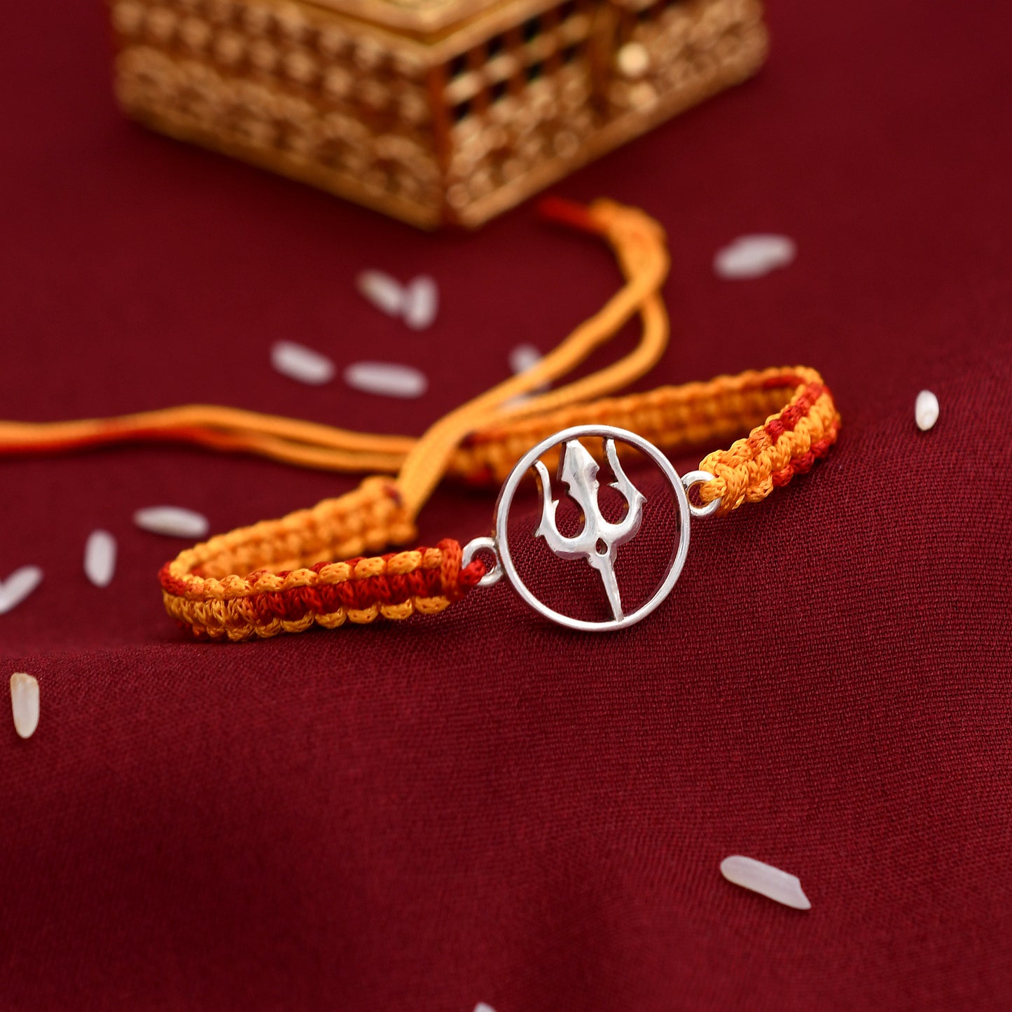 Shiv Trishul 925 Silver Rakhi