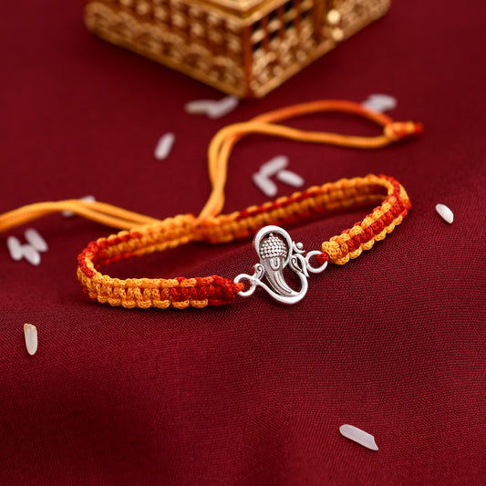 Shree Om Ganesha  925 Silver Rakhi