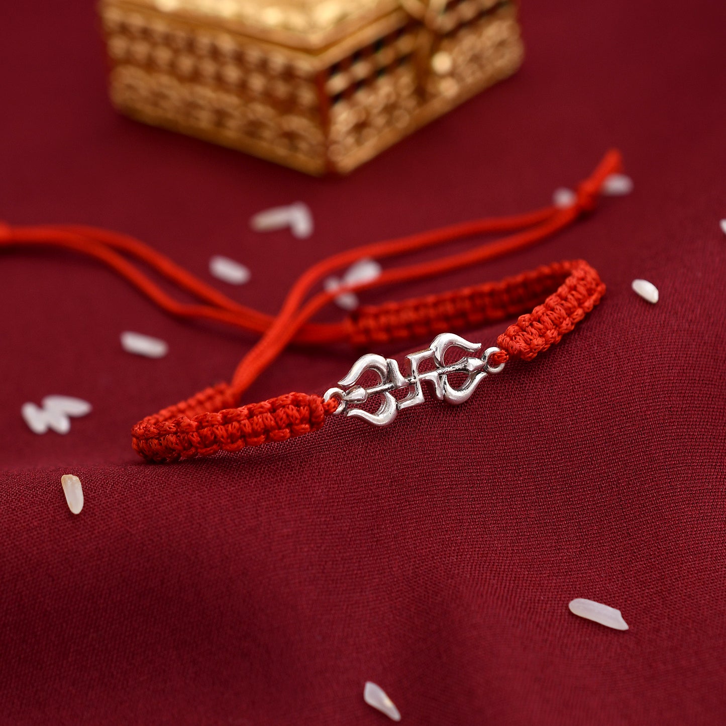 Shiva Trishool 925 Silver Rakhi