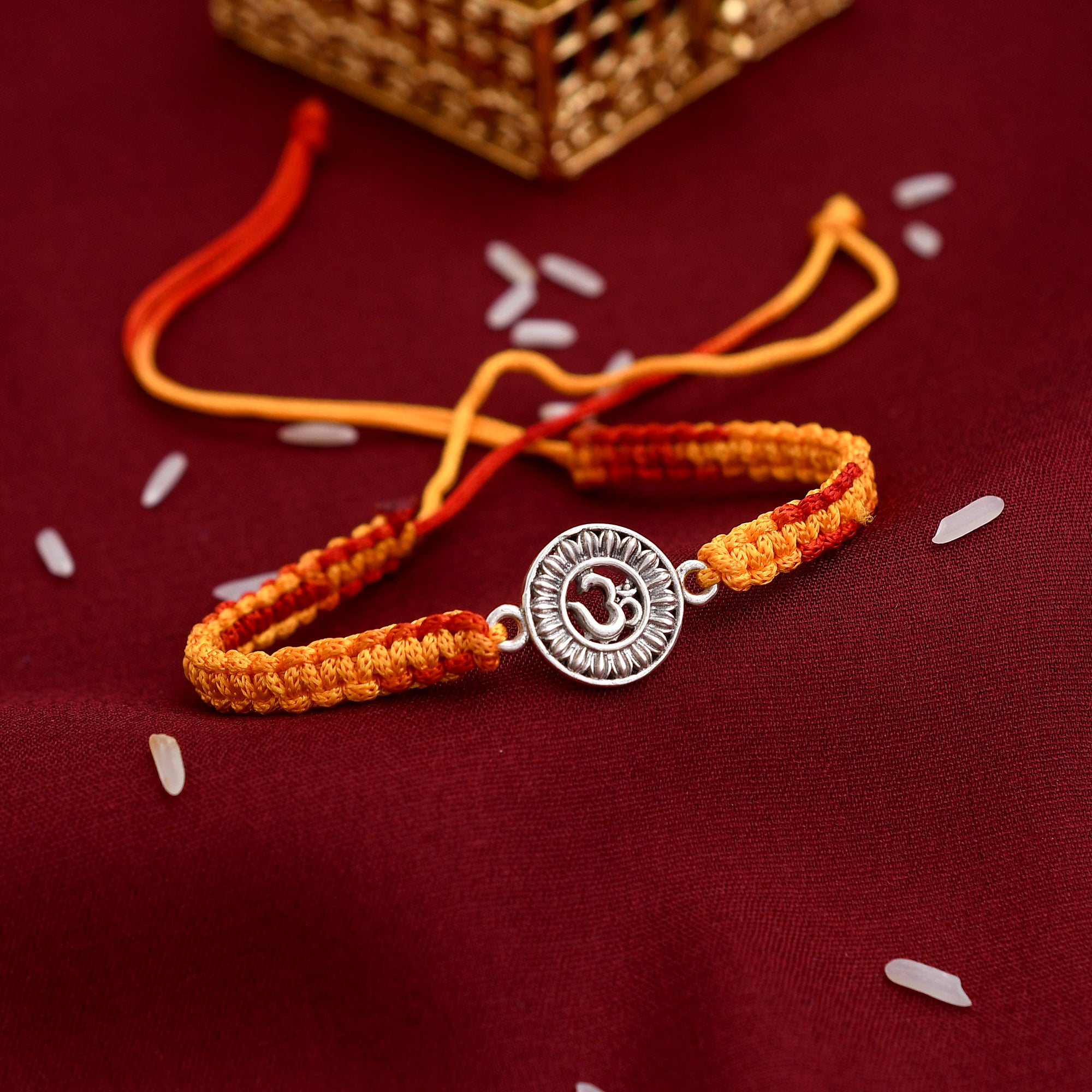 Om 925 Silver Rakhi