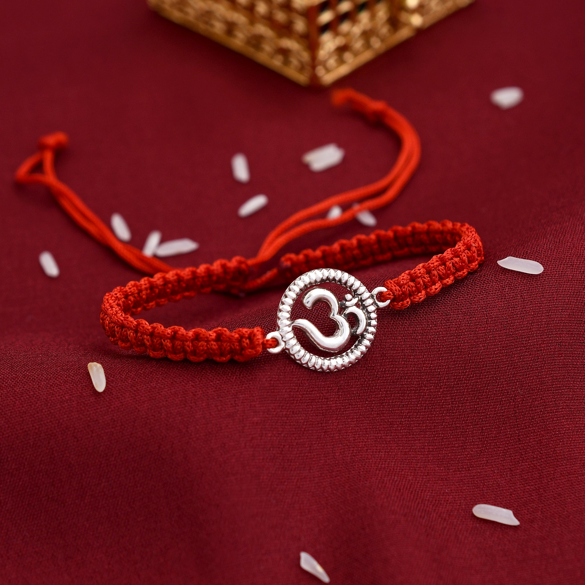 Om 925 Silver Rakhi