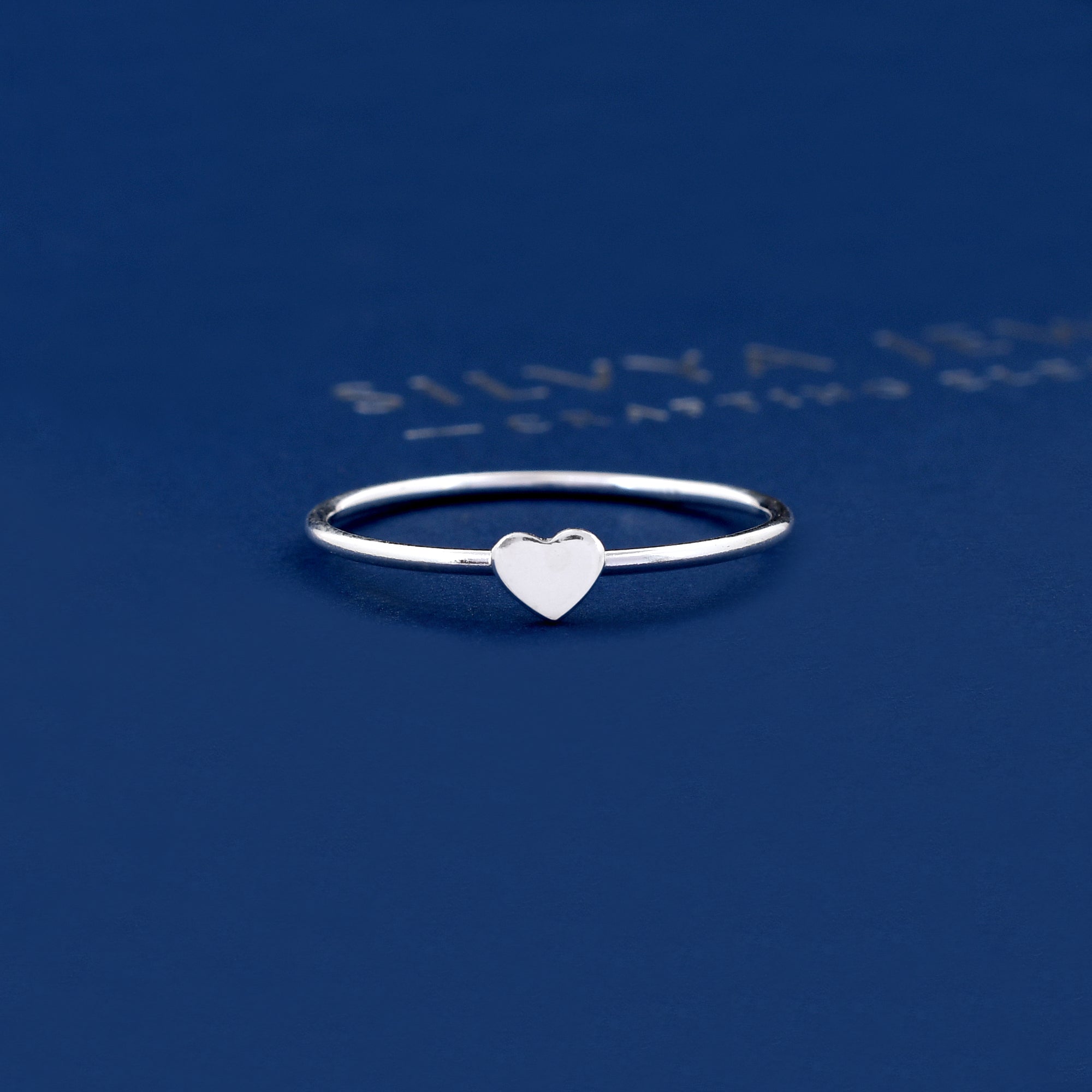 Sleek Heart 925 Sterling Silver Ring