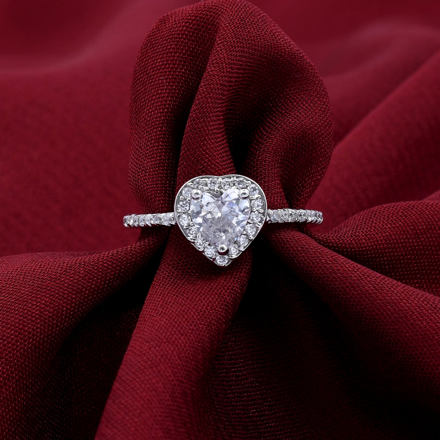 Heart Shape 925 Sterling Silver Ring