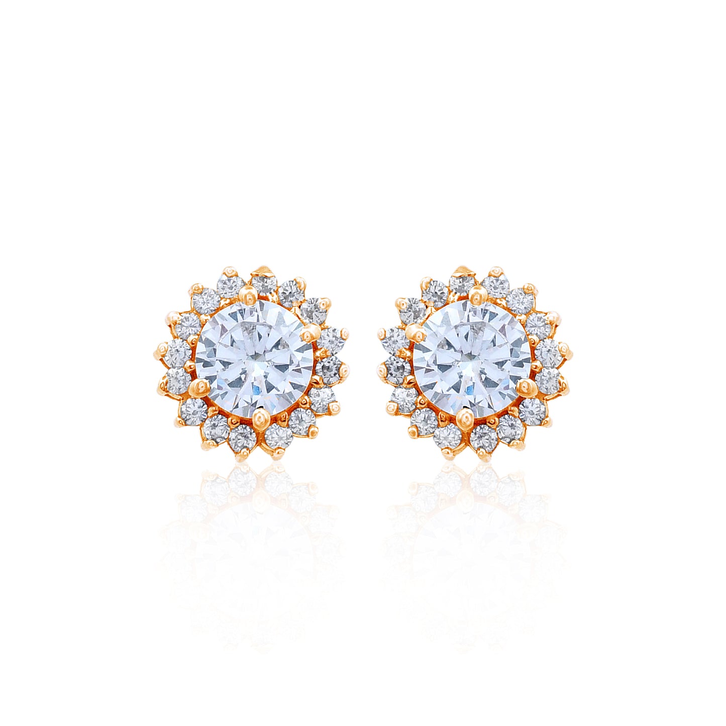 Diamond Jacket 925 Sterling Silver Studs