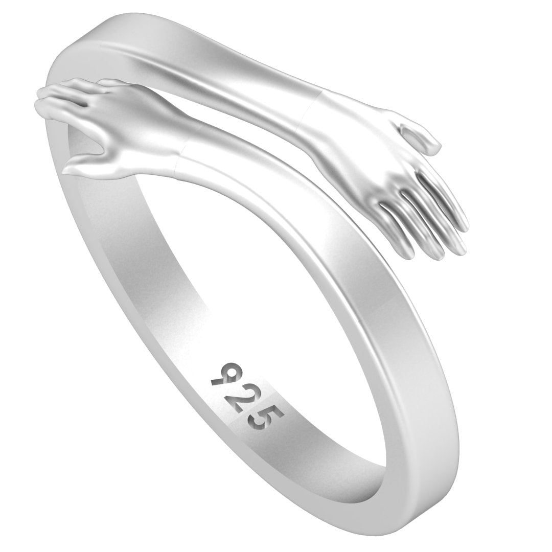 925 Sterling Silver Hug Ring