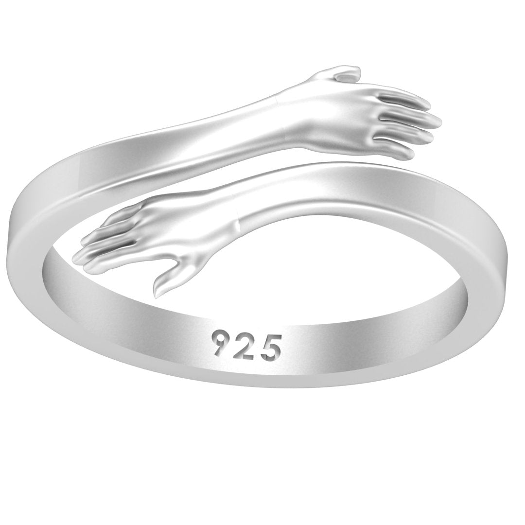 925 Sterling Silver Hug Ring