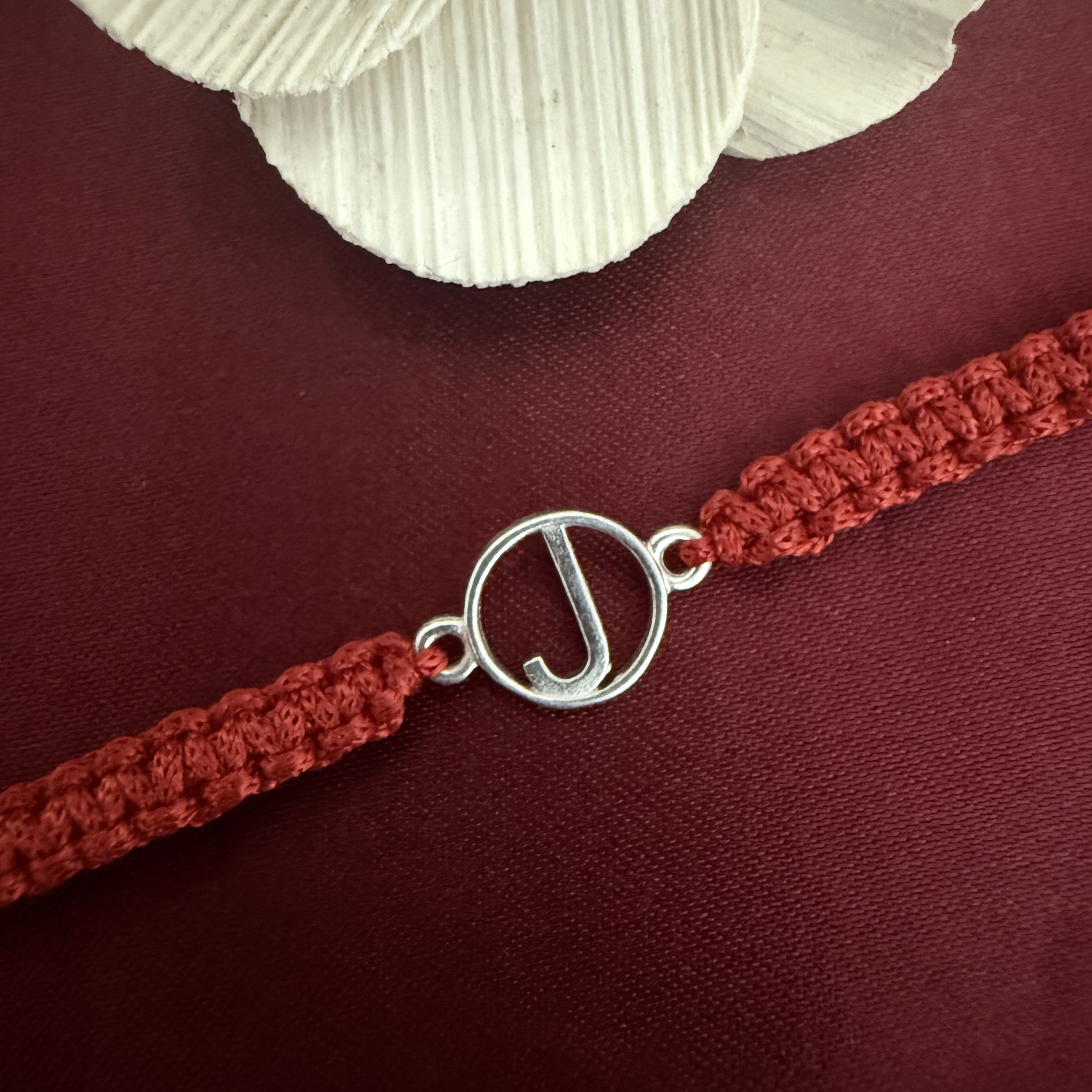925 Silver initial Rakhi