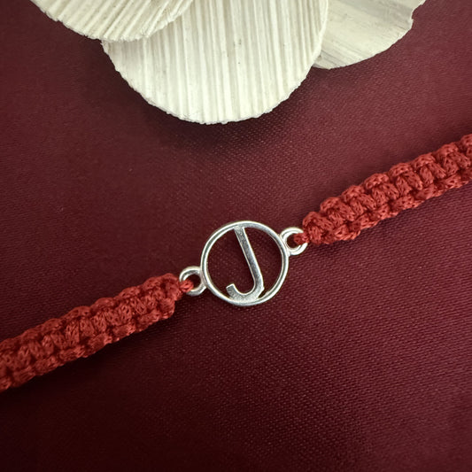 925 Silver initial Rakhi
