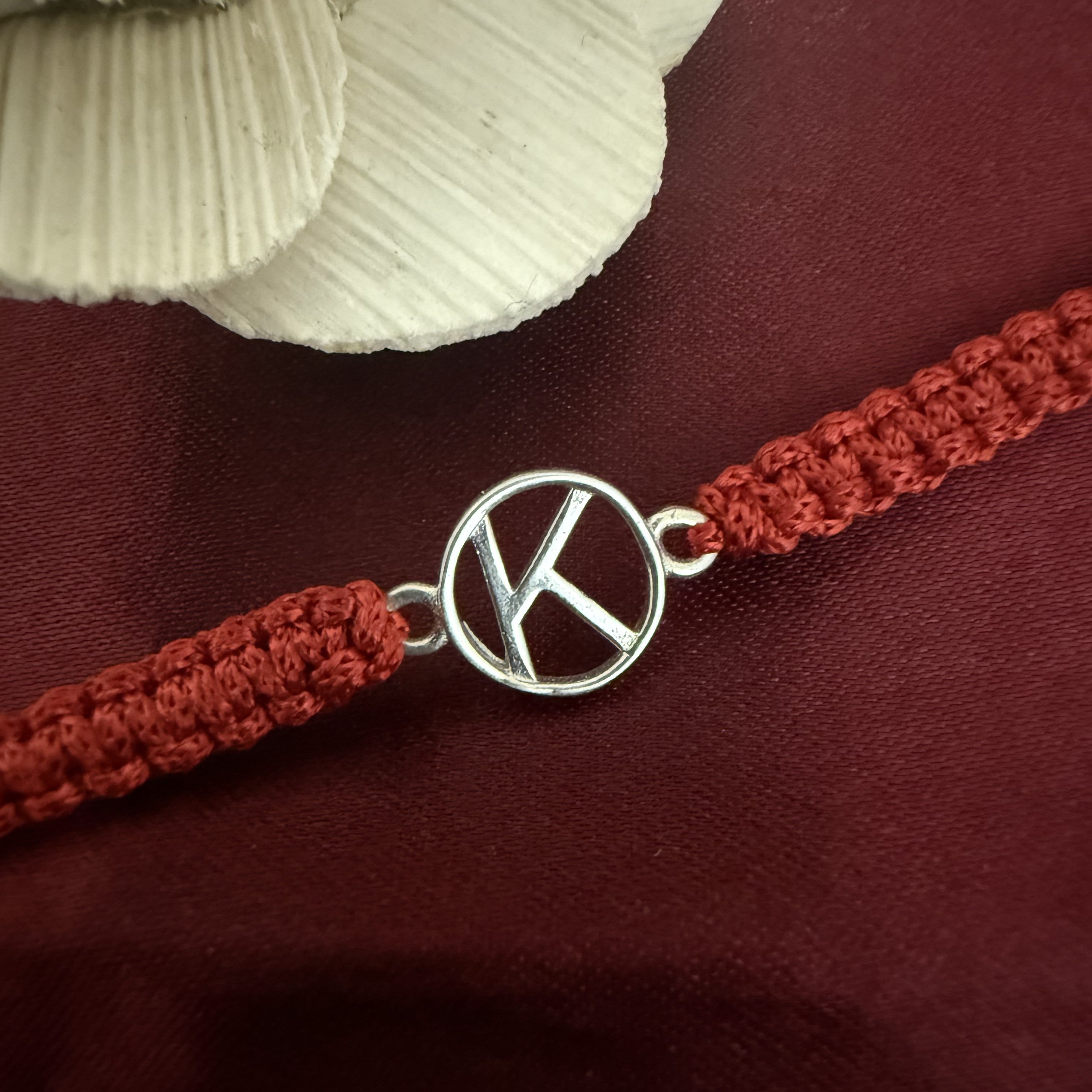 925 Silver initial Rakhi