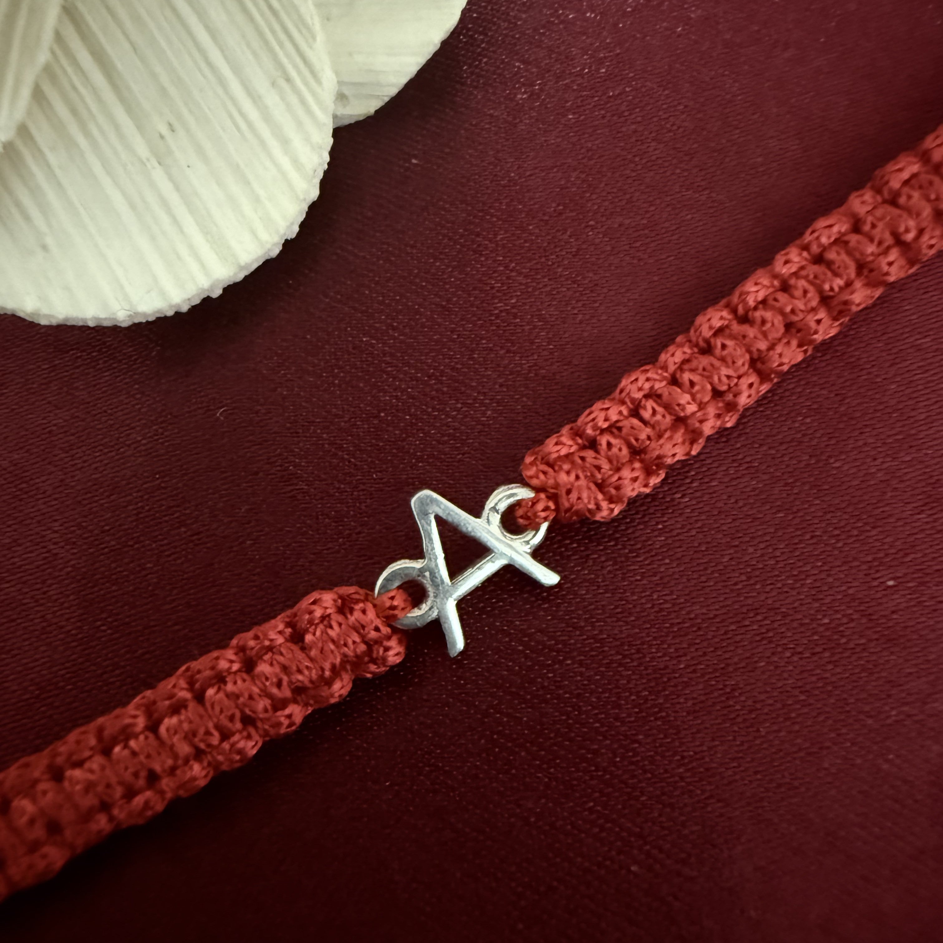 925 Silver initial Rakhi