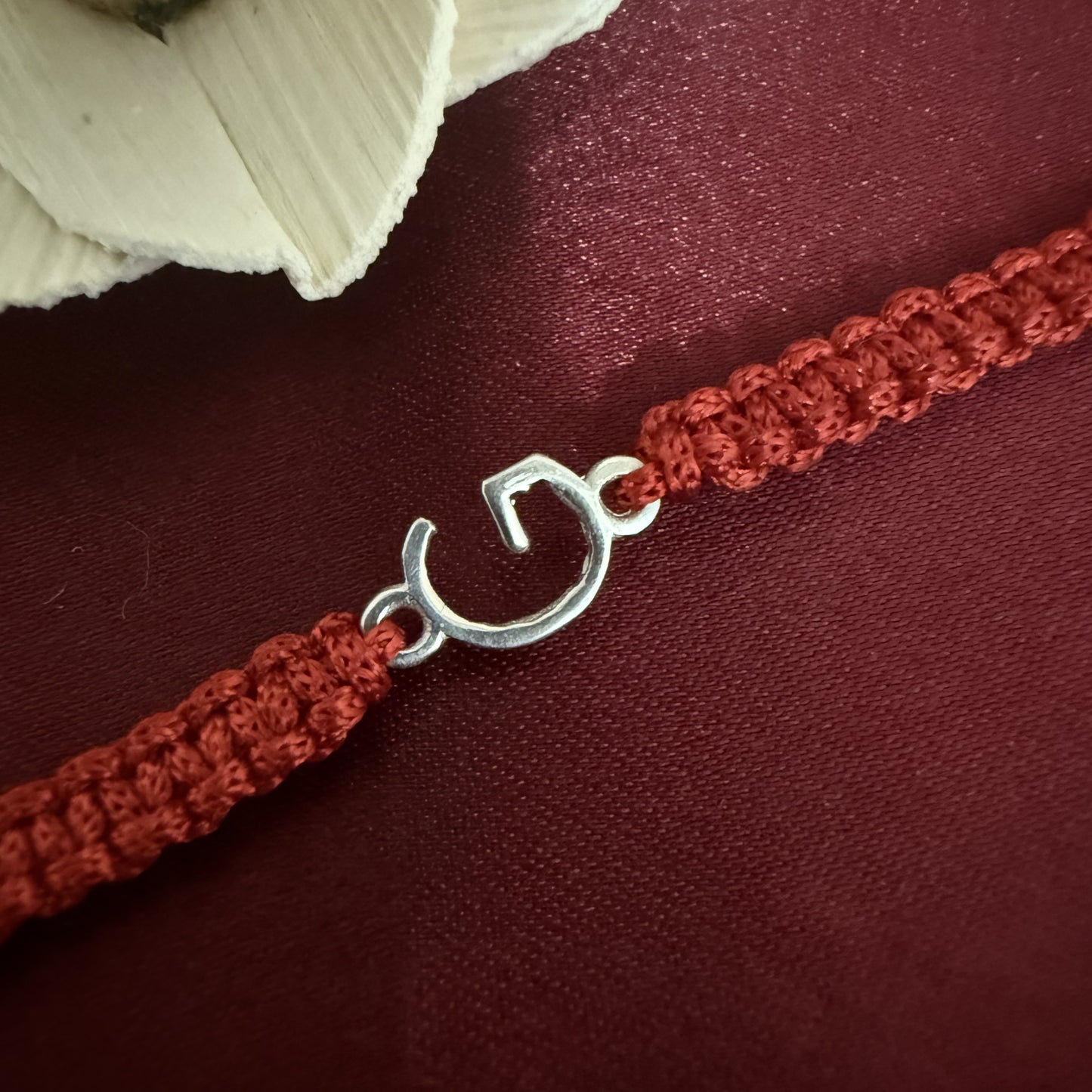 925 Silver initial Rakhi