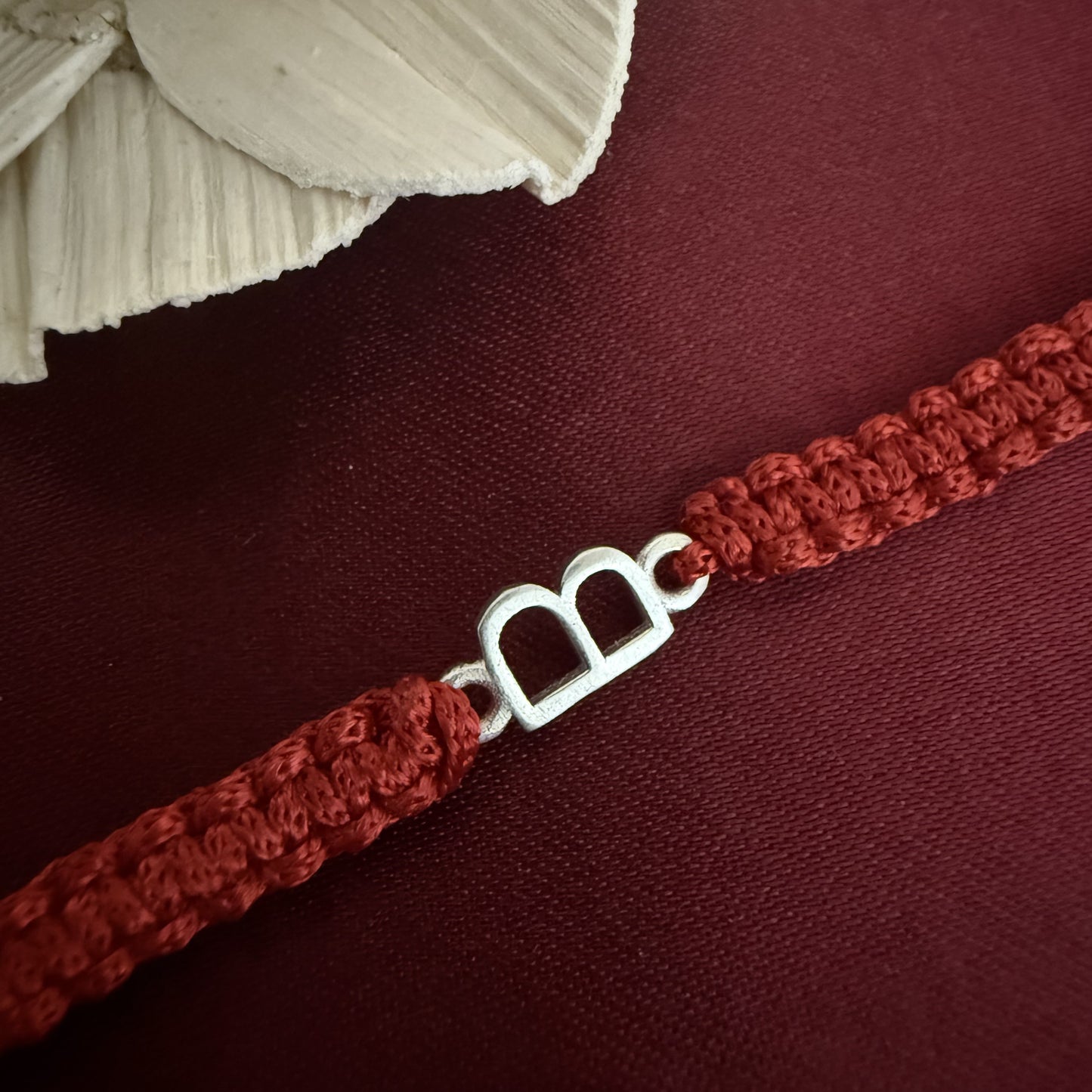925 Silver initial Rakhi