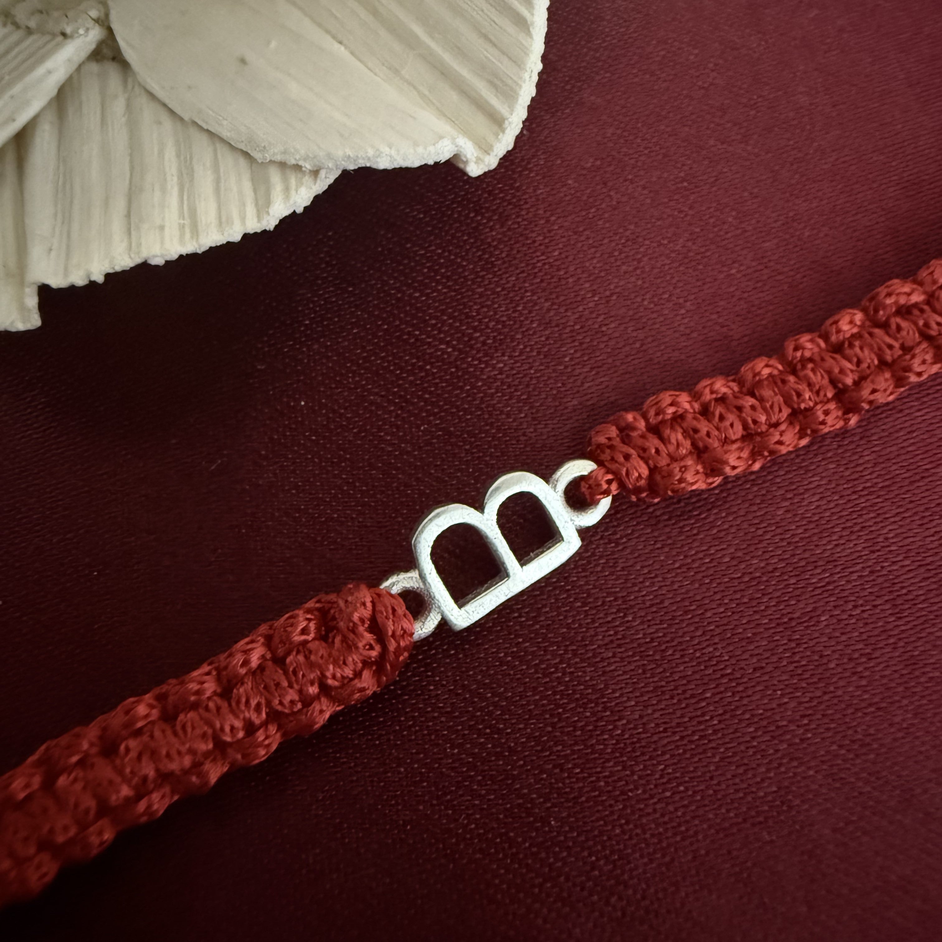 925 Silver initial Rakhi