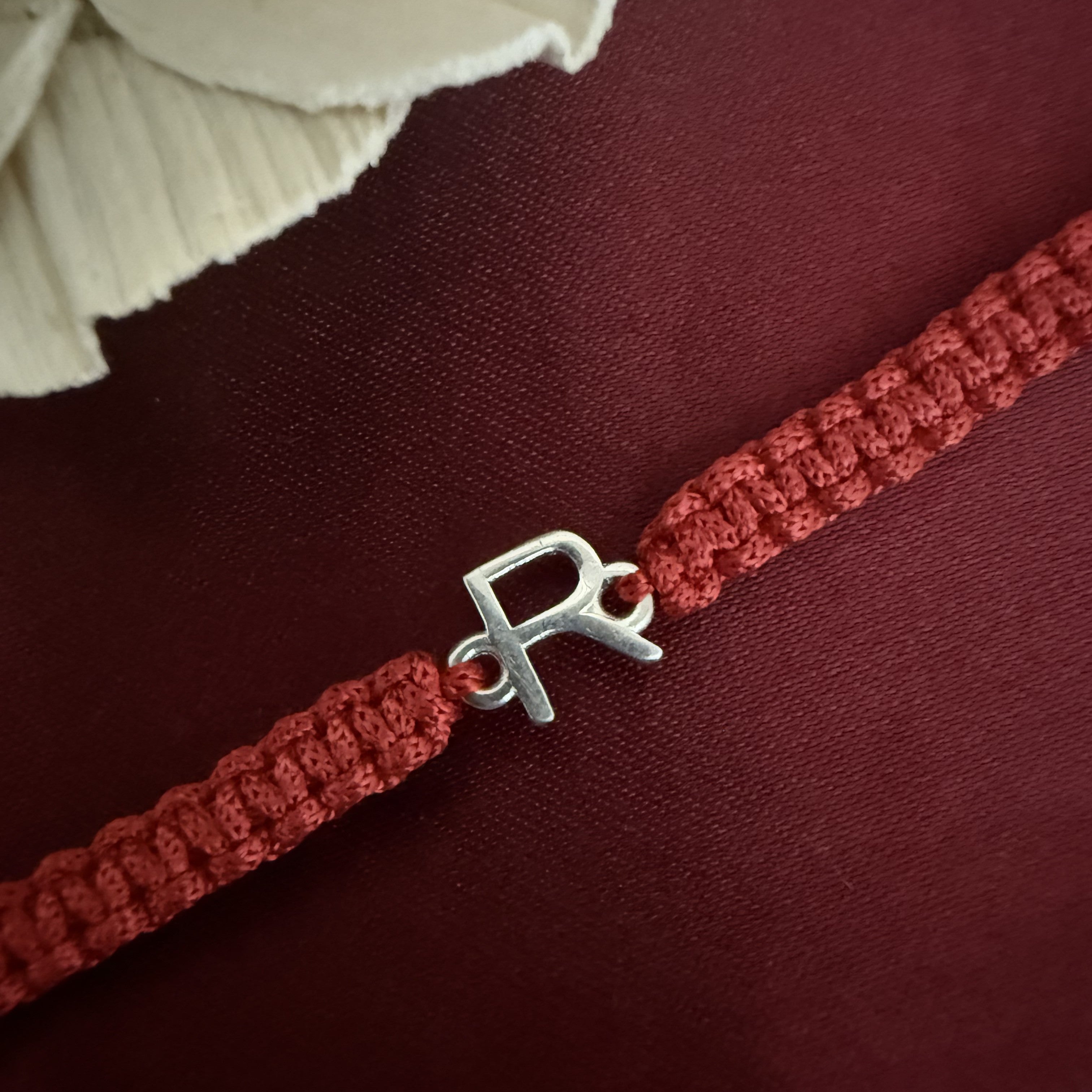 925 Silver initial Rakhi