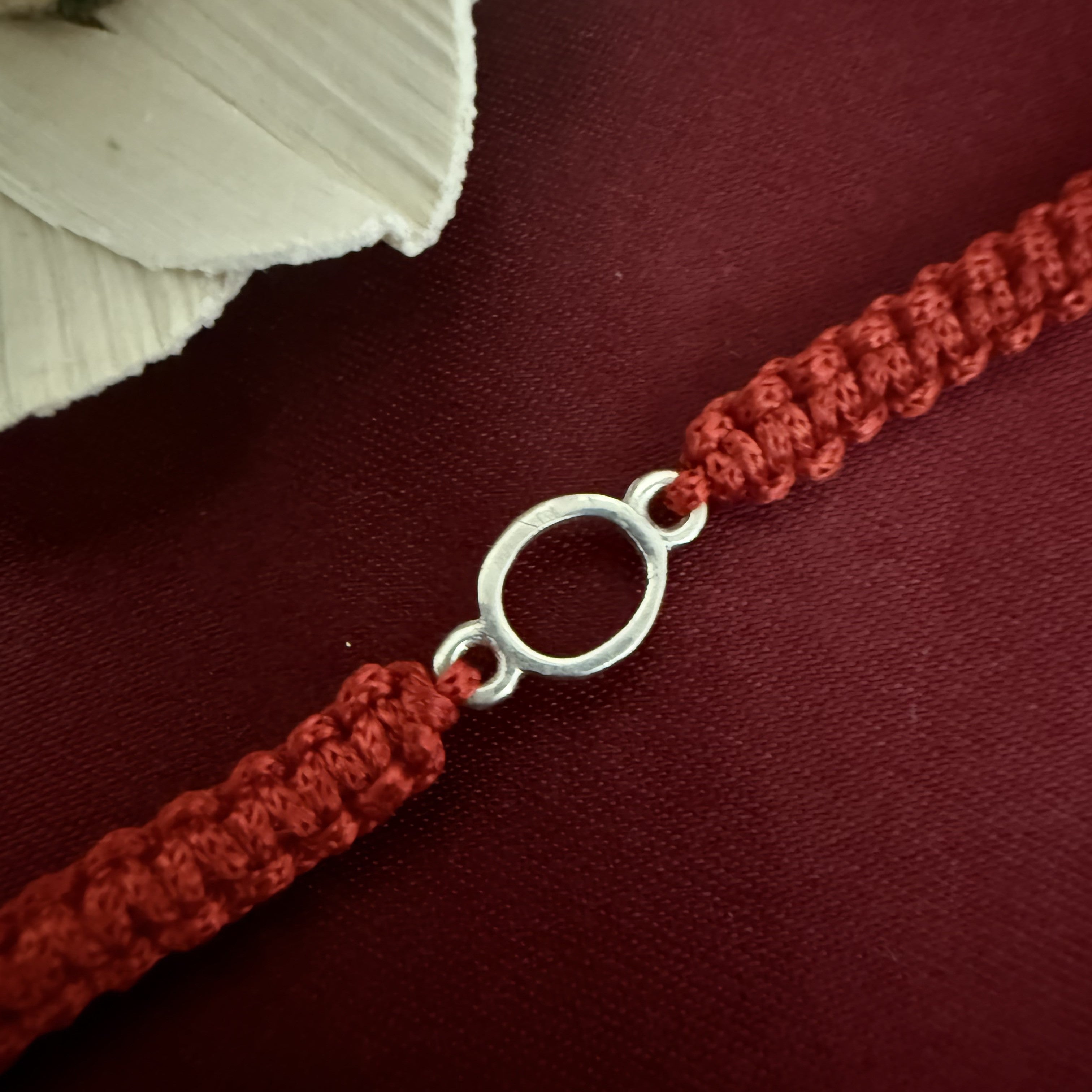 925 Silver initial Rakhi