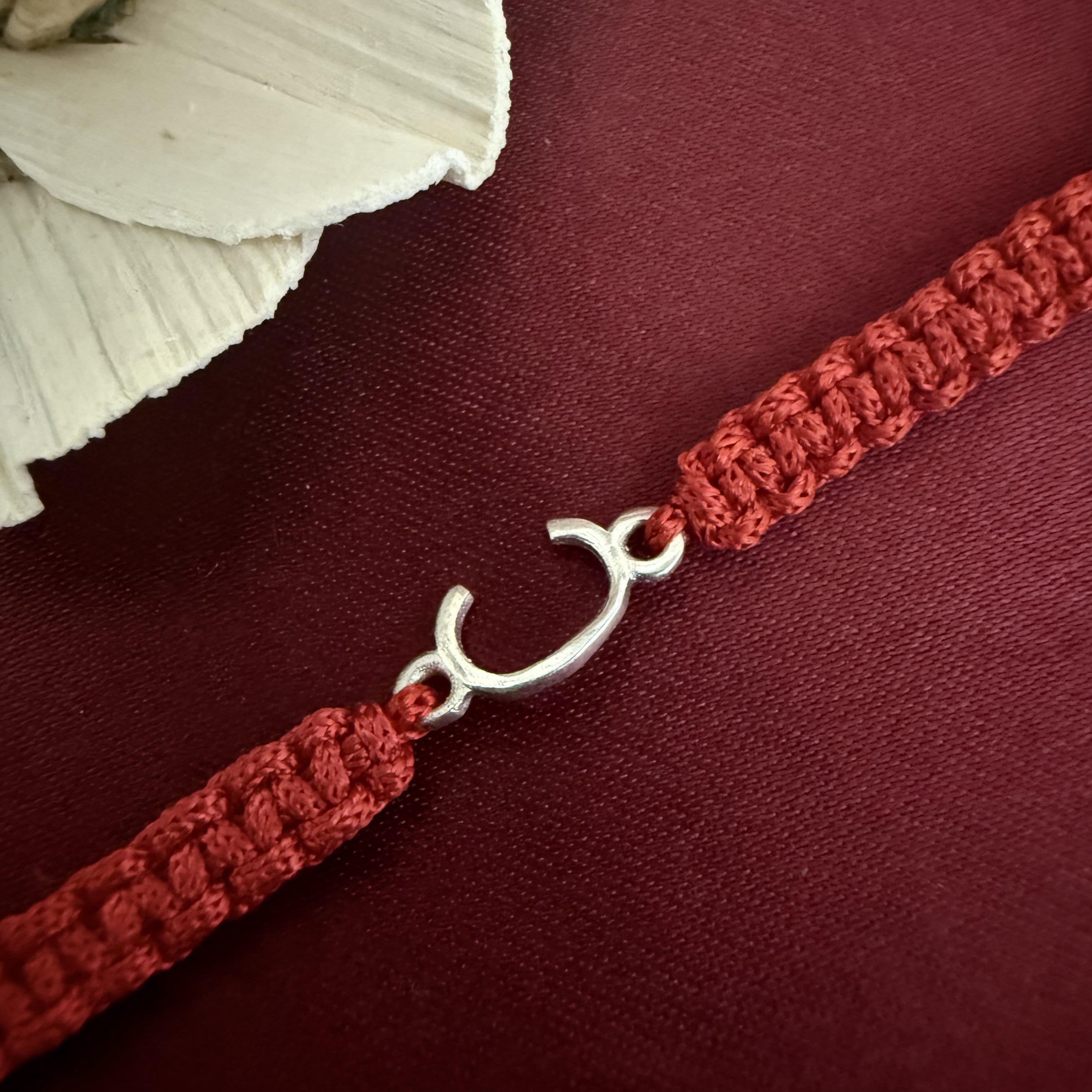 925 Silver initial Rakhi