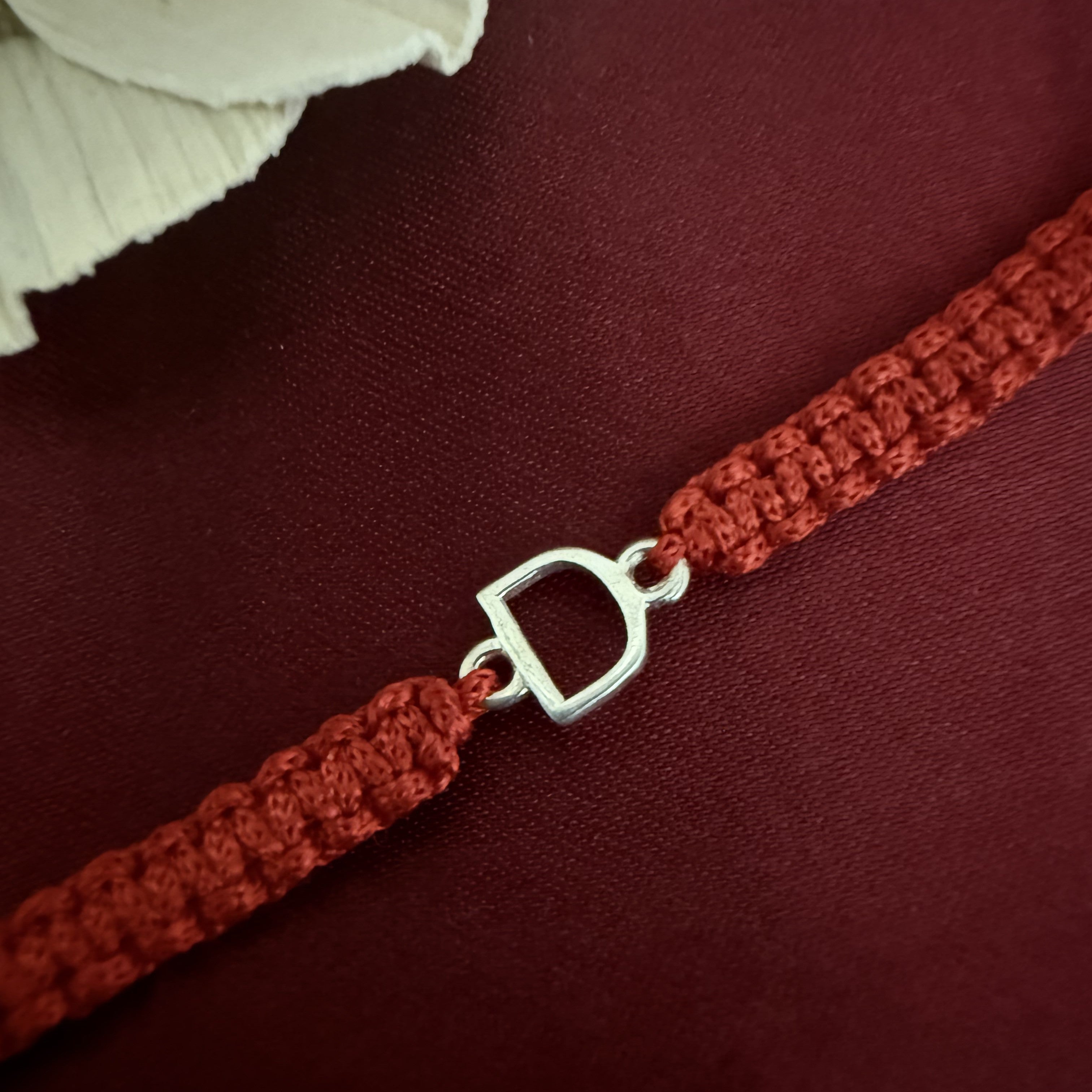 925 Silver initial Rakhi