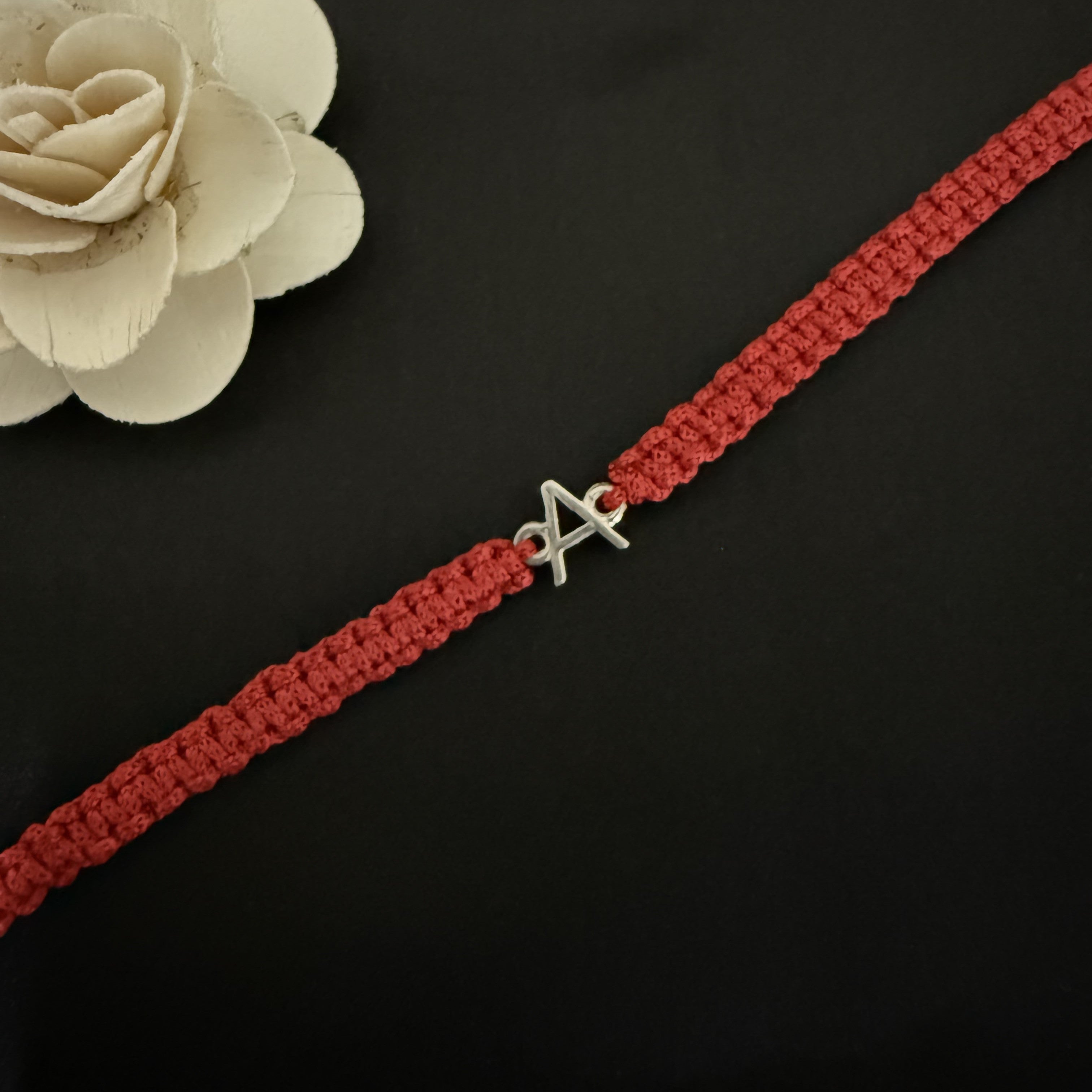 925 Silver initial Rakhi