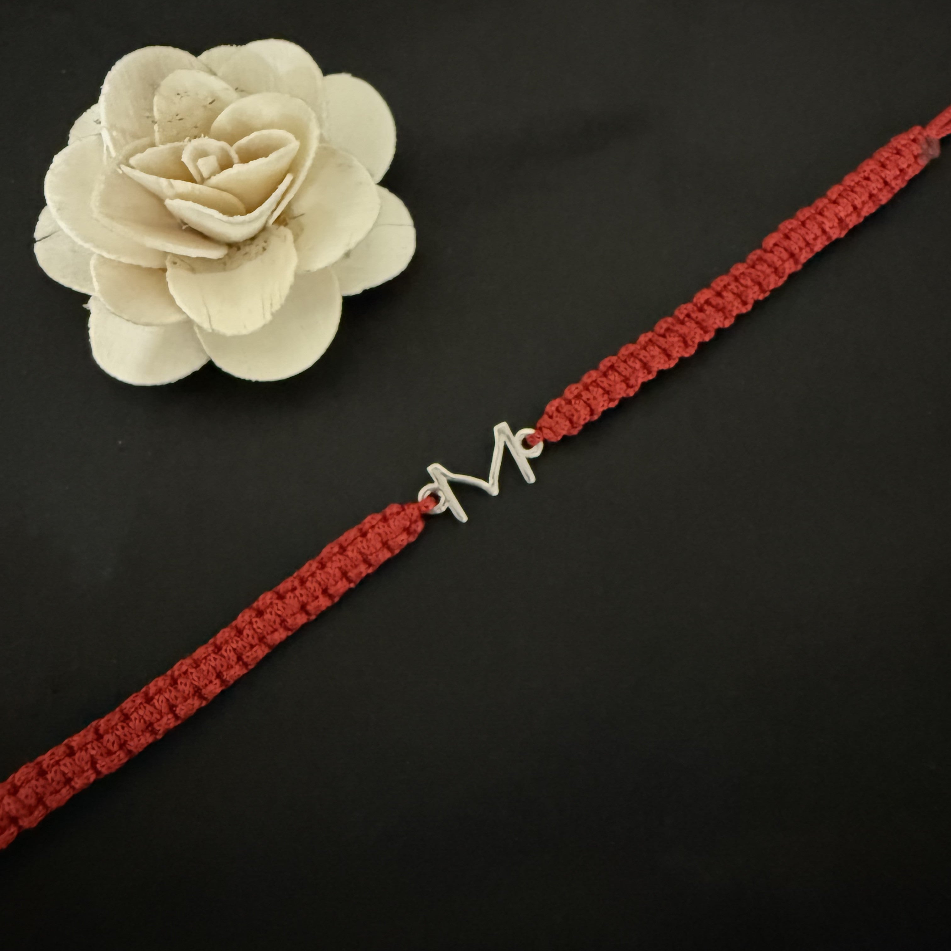 925 Silver initial Rakhi