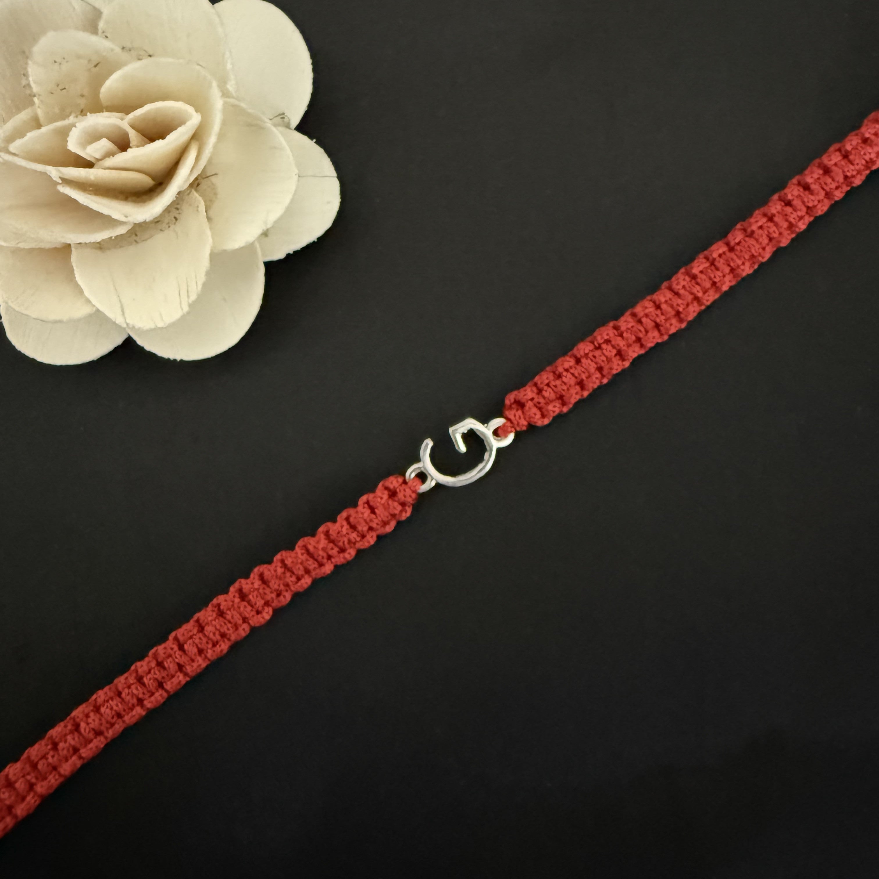 925 Silver initial Rakhi