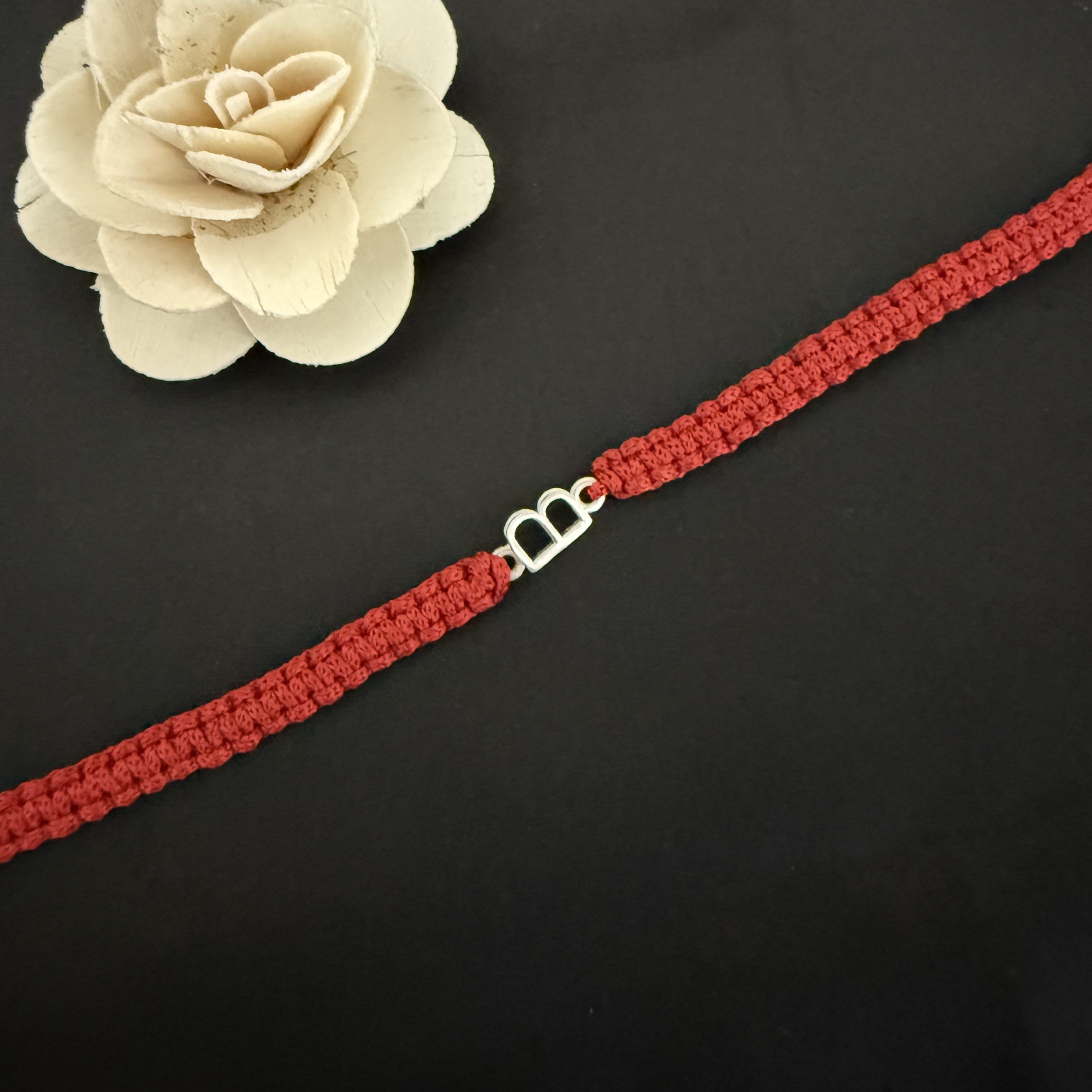 925 Silver initial Rakhi