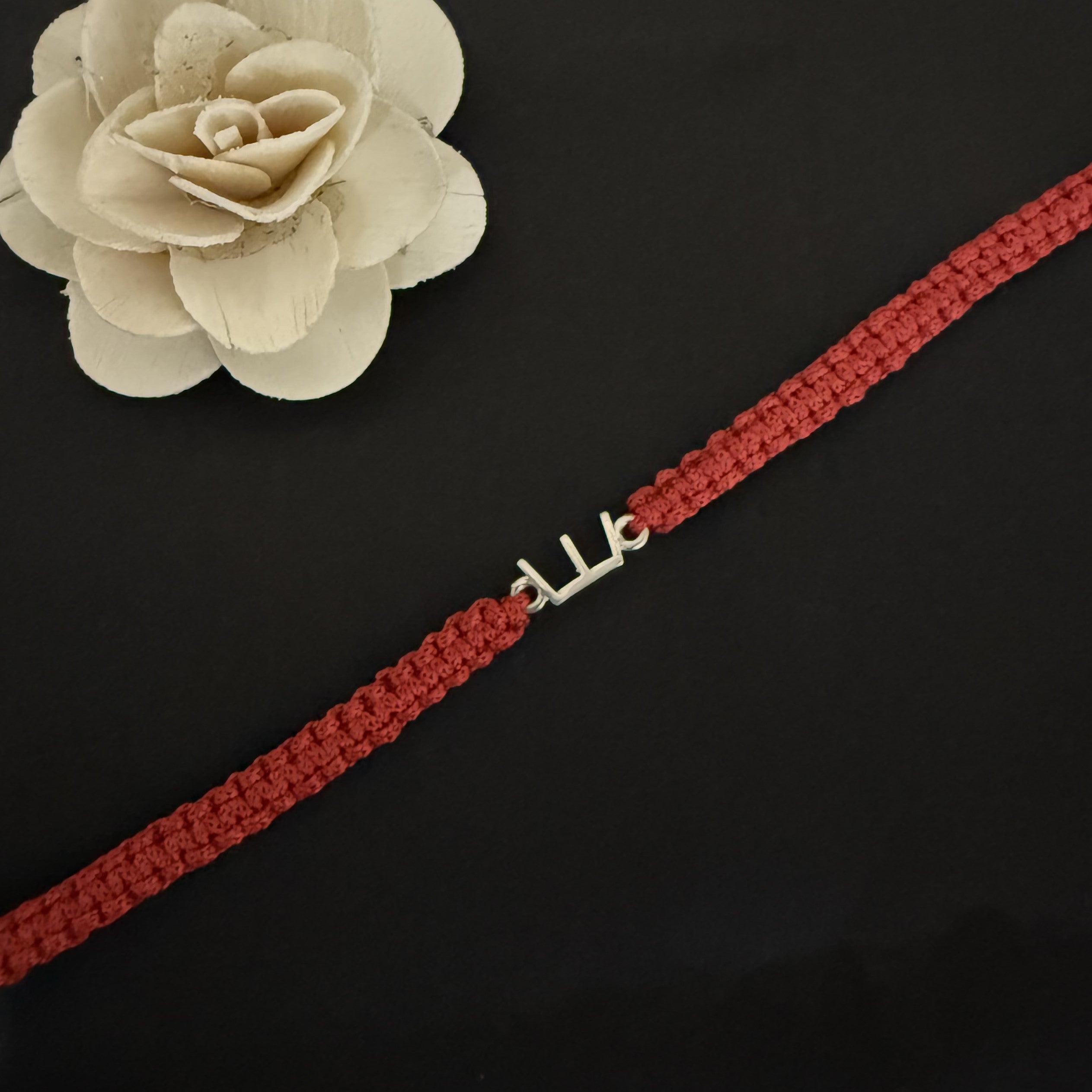 925 Silver initial Rakhi