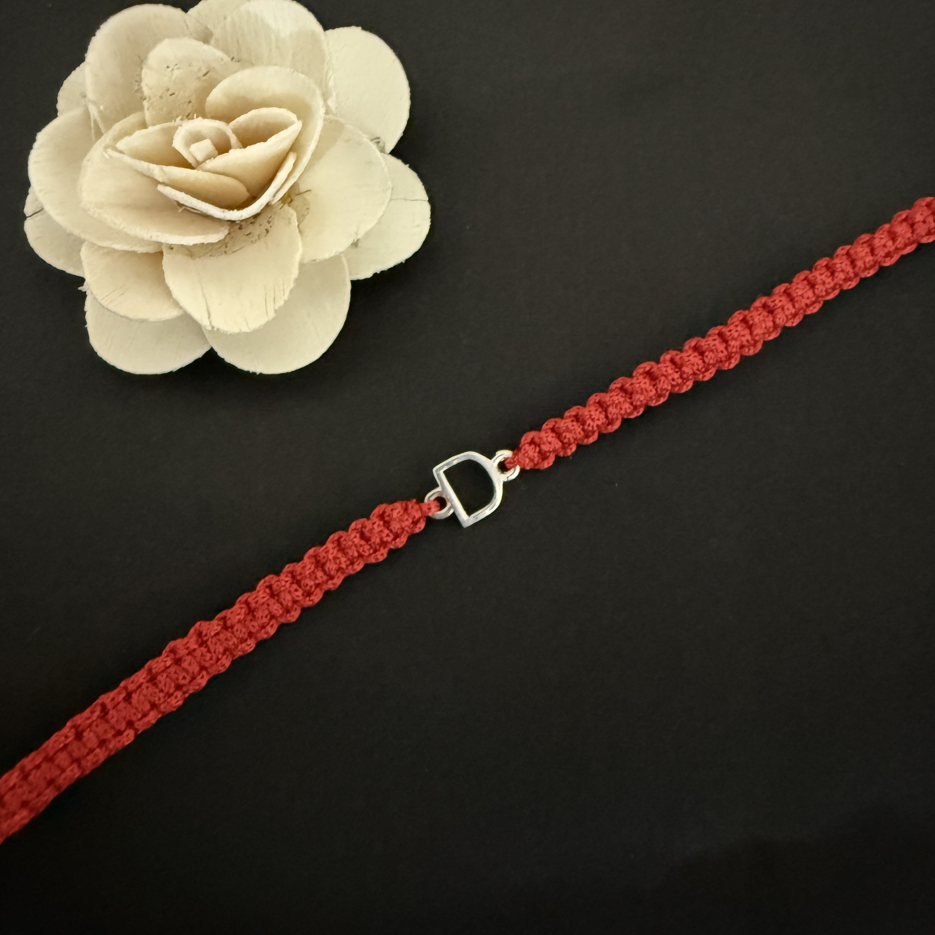 925 Silver initial Rakhi
