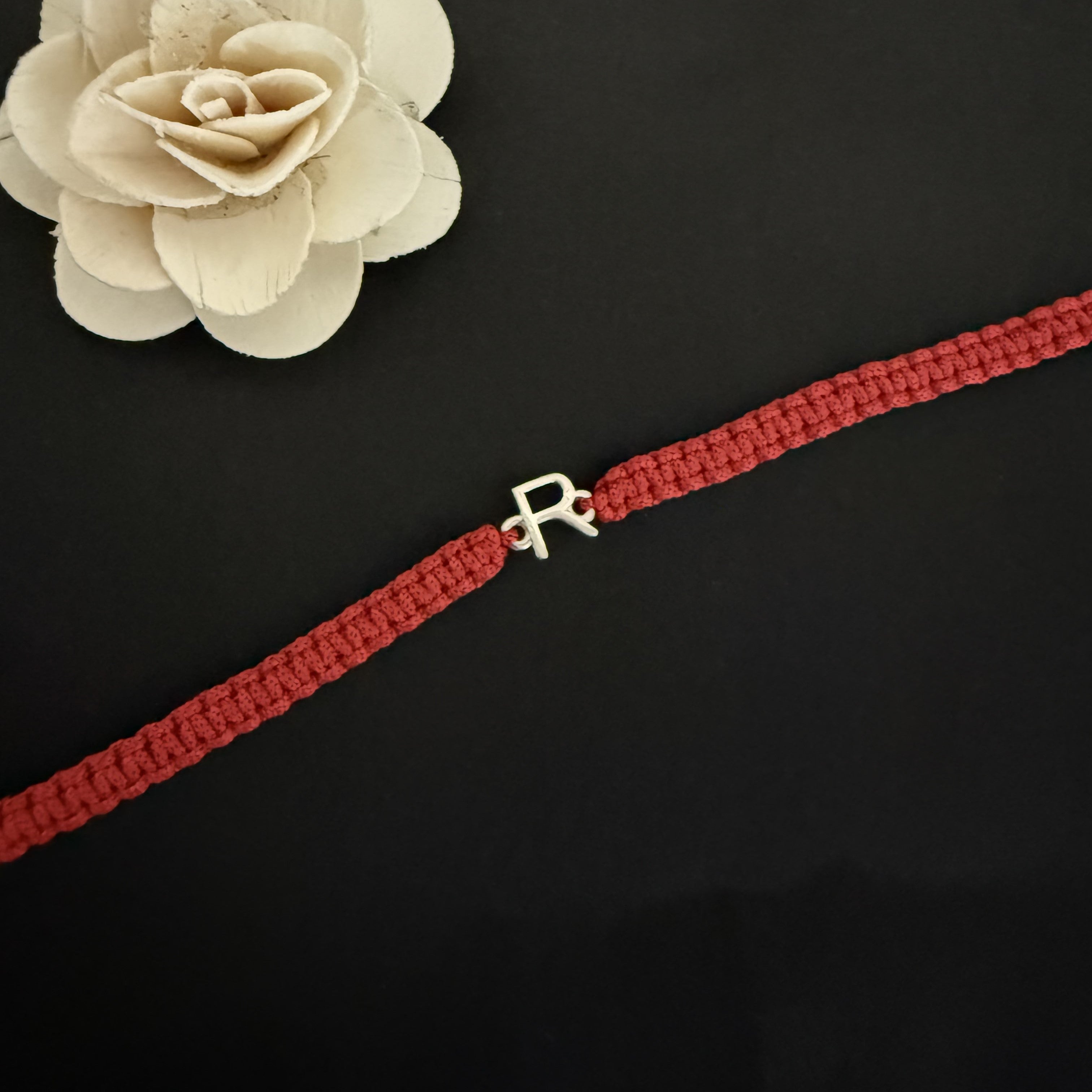 925 Silver initial Rakhi