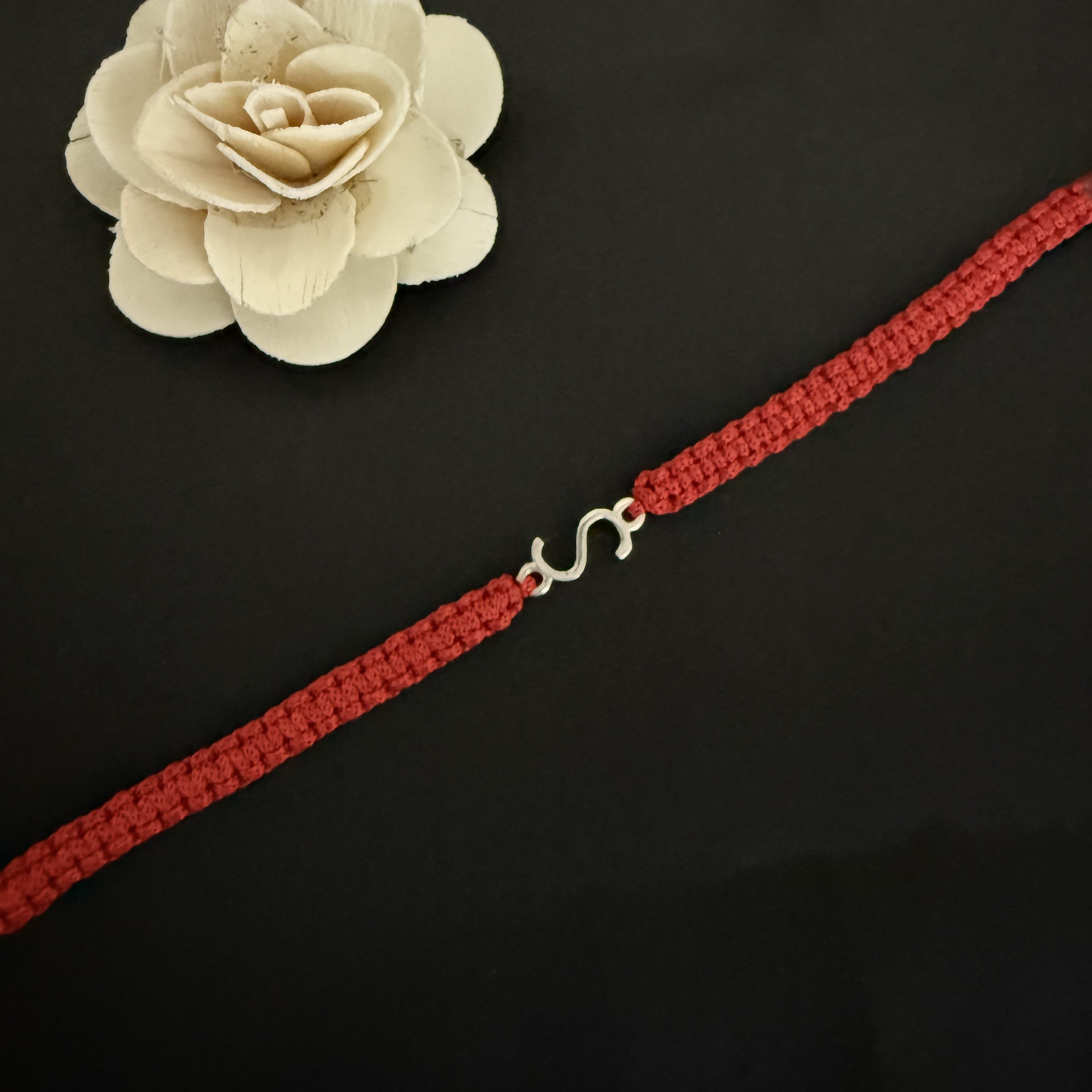 925 Silver initial Rakhi