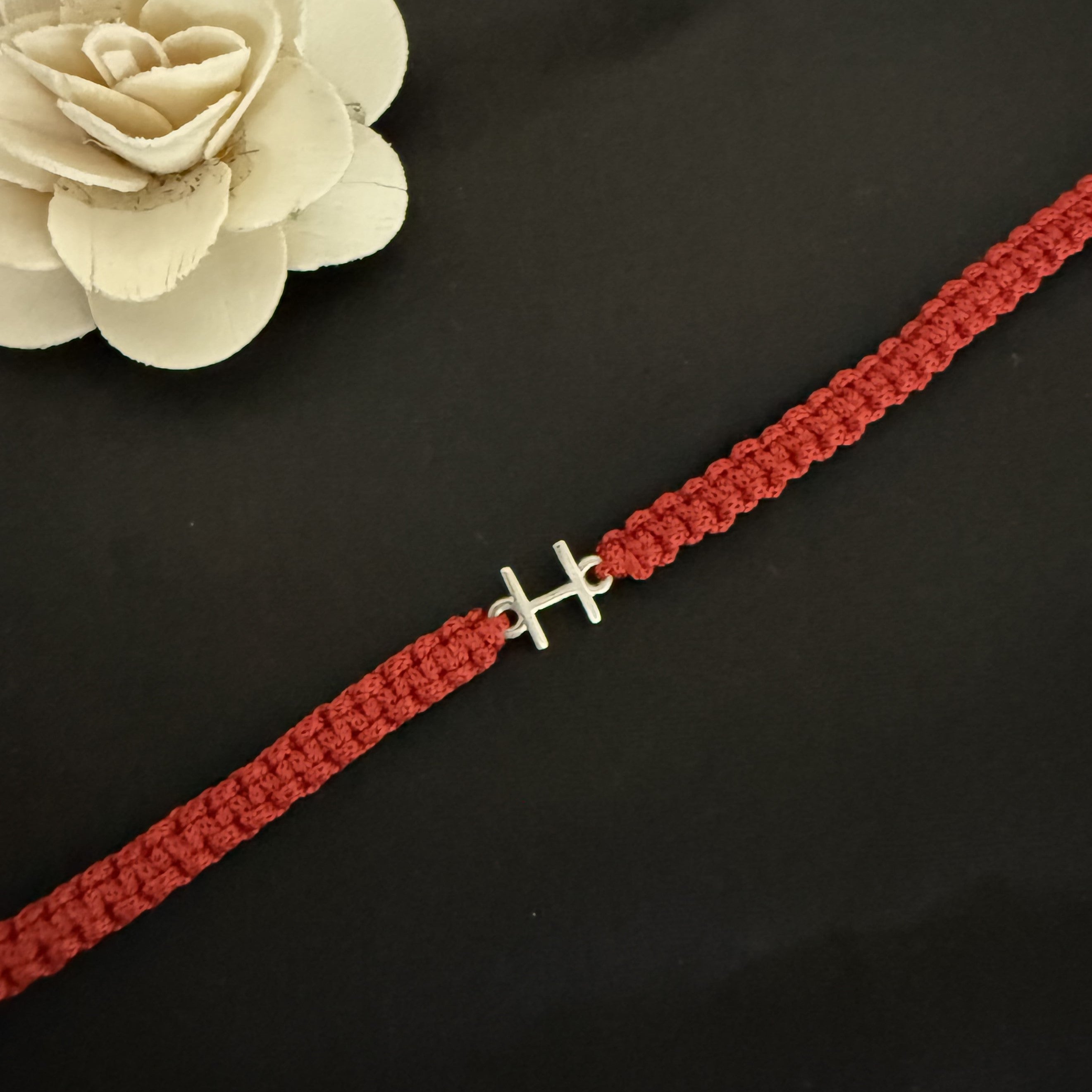 925 Silver initial Rakhi