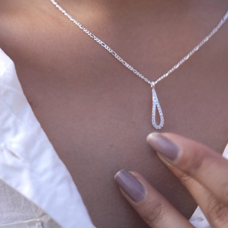 Tear Drop Design 925 Sterling Silver Pendant