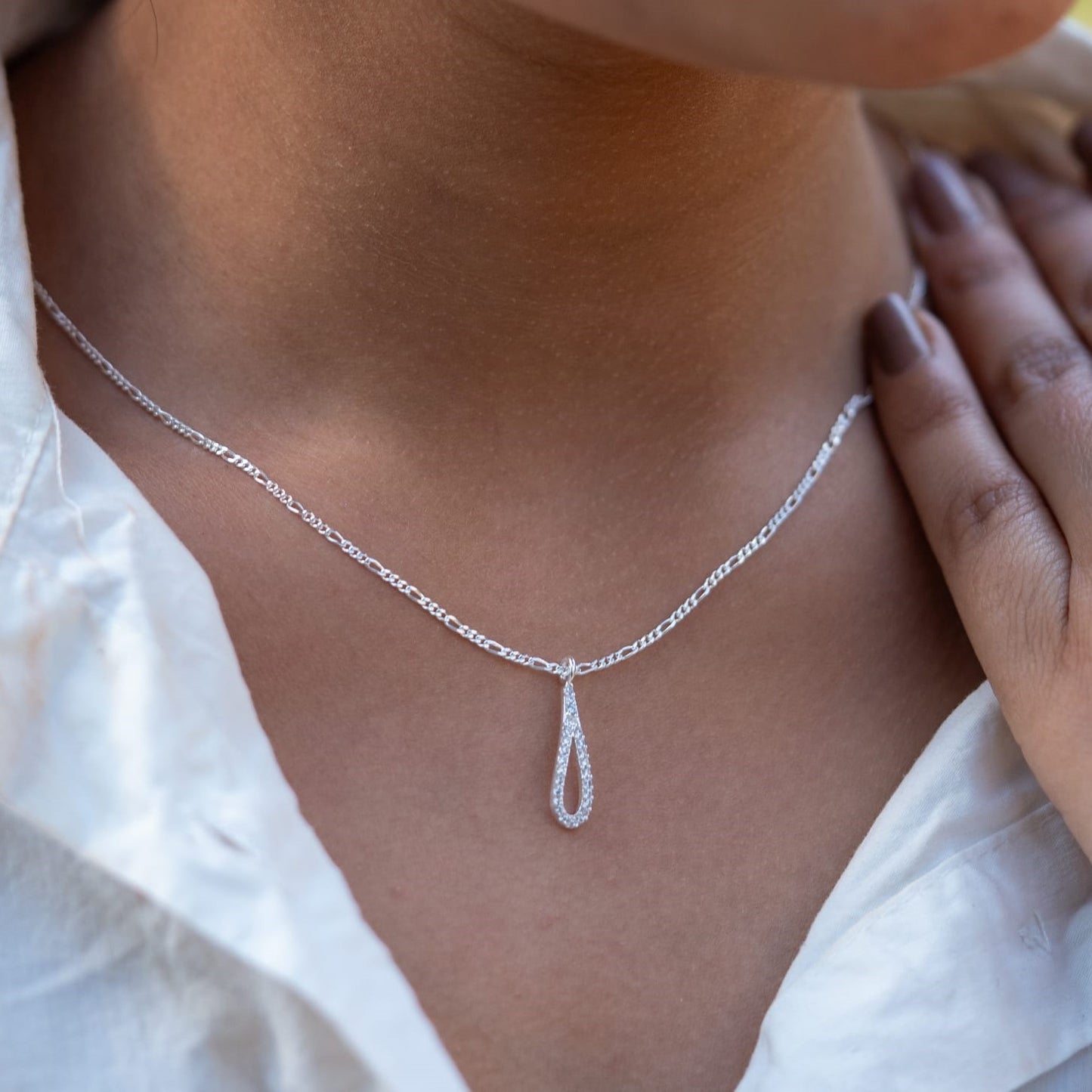 Tear Drop Design 925 Sterling Silver Pendant